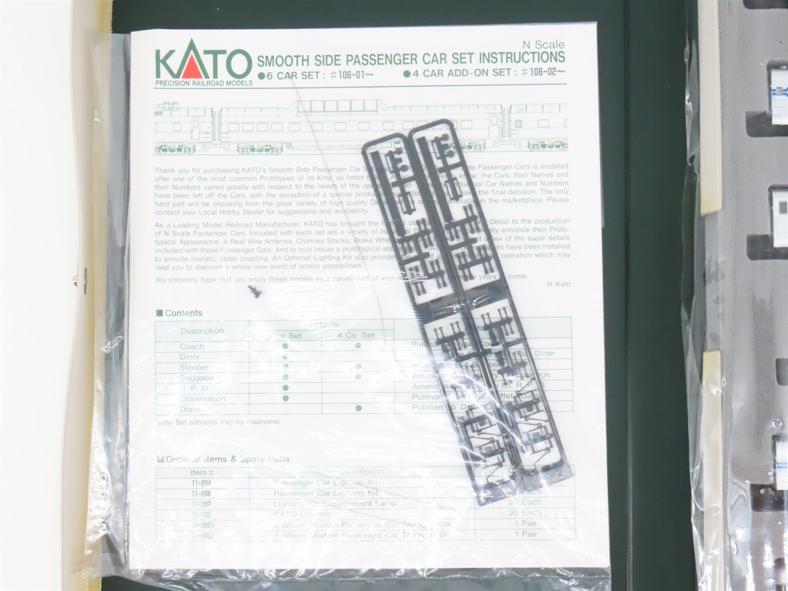 N Scale KATO 106-011 AMTK Amtrak Smooth Side Passenger 6-Car Set