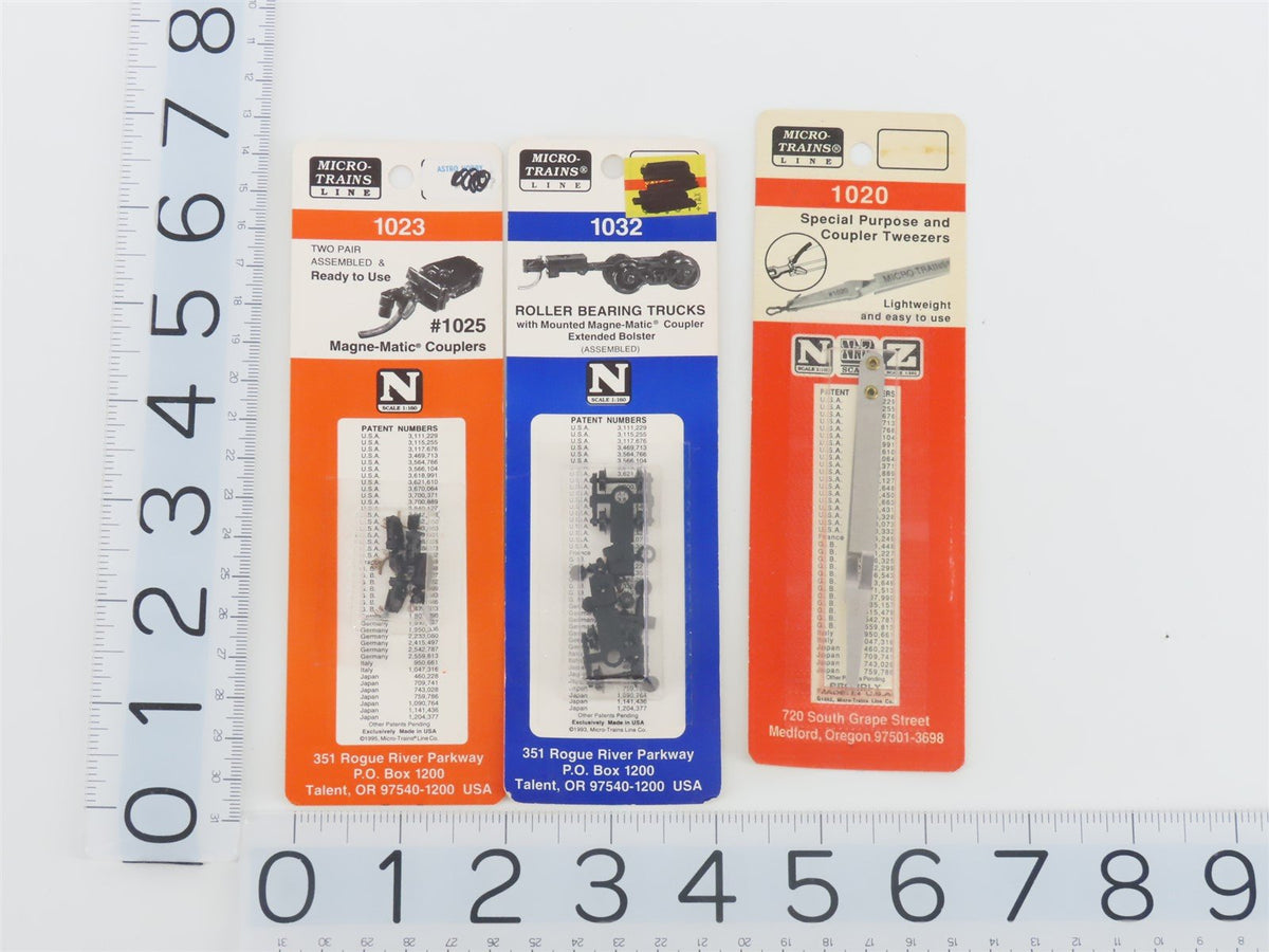 LOT of 21 N 1/160 Scale Micro-Trains MTL &amp; Kadee Couplers, Trucks, &amp; More Packs
