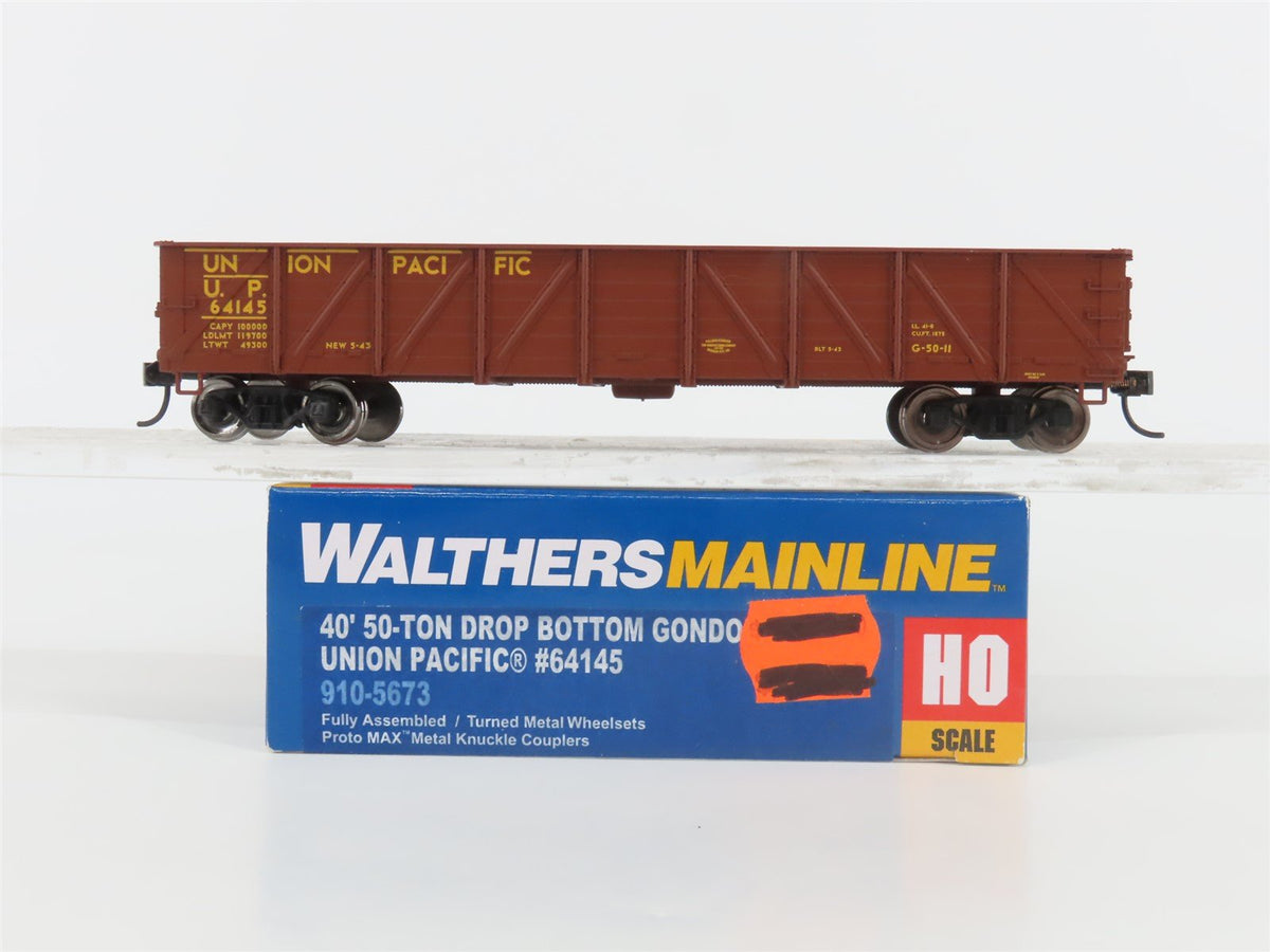 HO Scale Walthers Mainline 910-5673 UP Union Pacific 40&#39; Gondola #64145