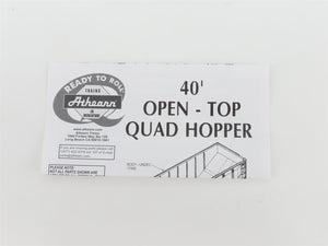 HO Scale Athearn ATH72711 B&O Baltimore & Ohio Railroad 4-Bay Hopper #433254