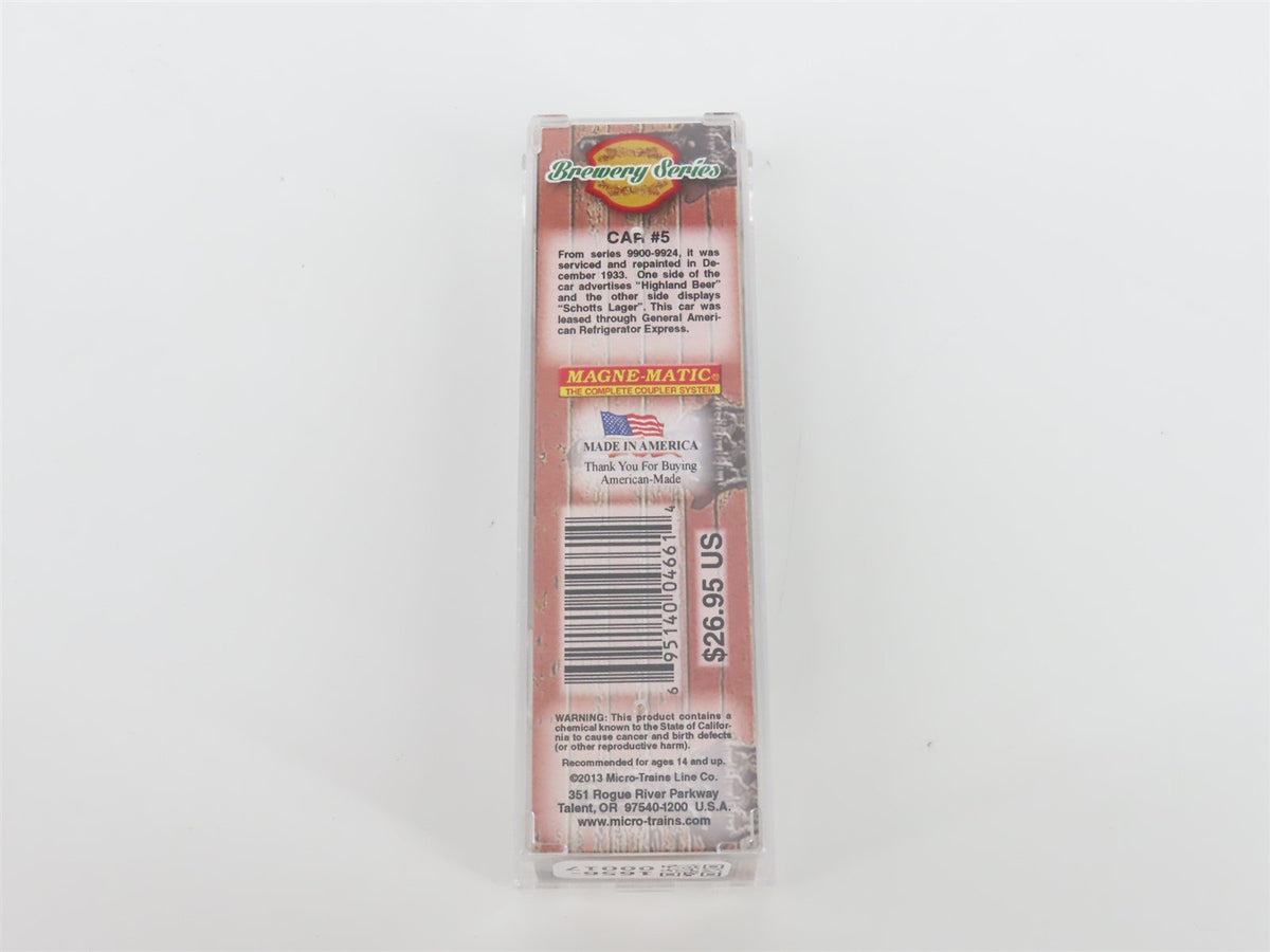N Scale Micro-Trains MTL 05800170 GARE Schott Brewing 36&#39; Wood Reefer #9905