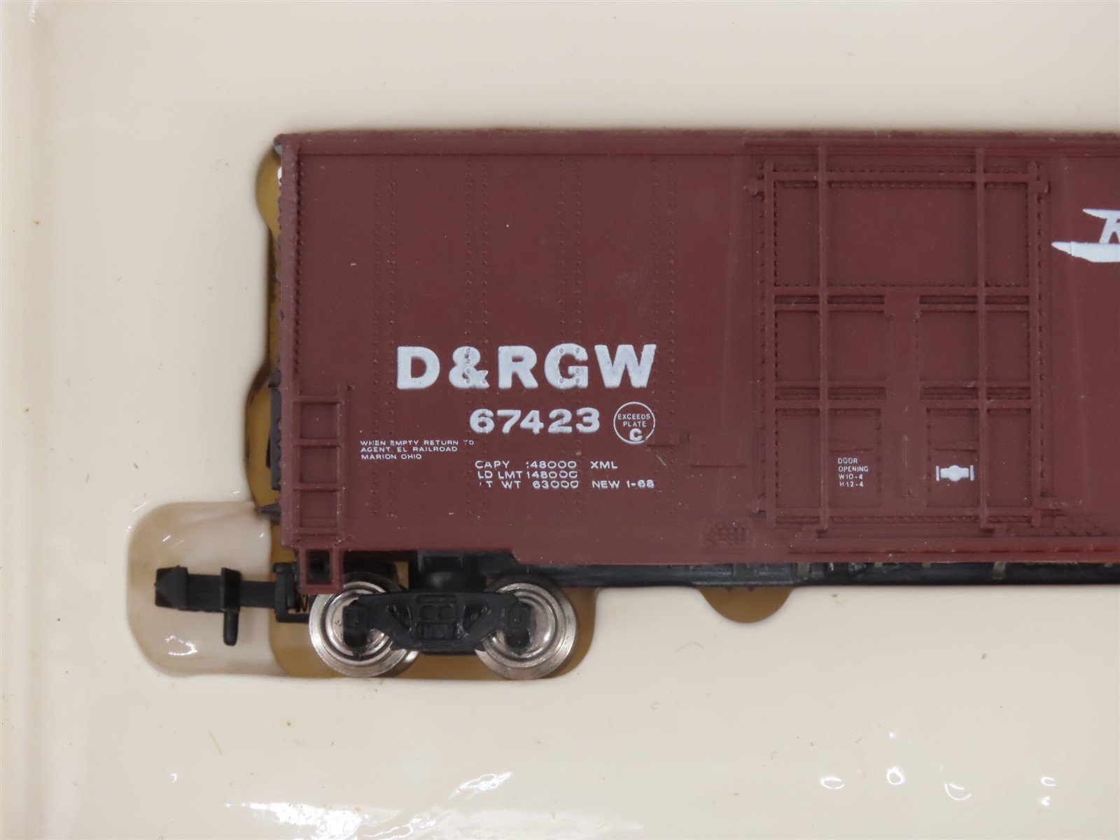 N Scale Bachmann 71250 D&RGW Rio Grande Railroad 41' Hi-Cube Box Car #67423