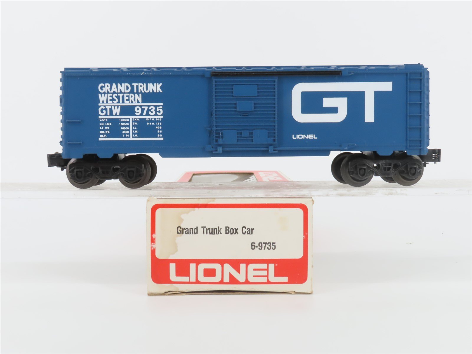 O Gauge 3-Rail Lionel 6-9735 GTW Grand Trunk Western Single Door Box Car #9735