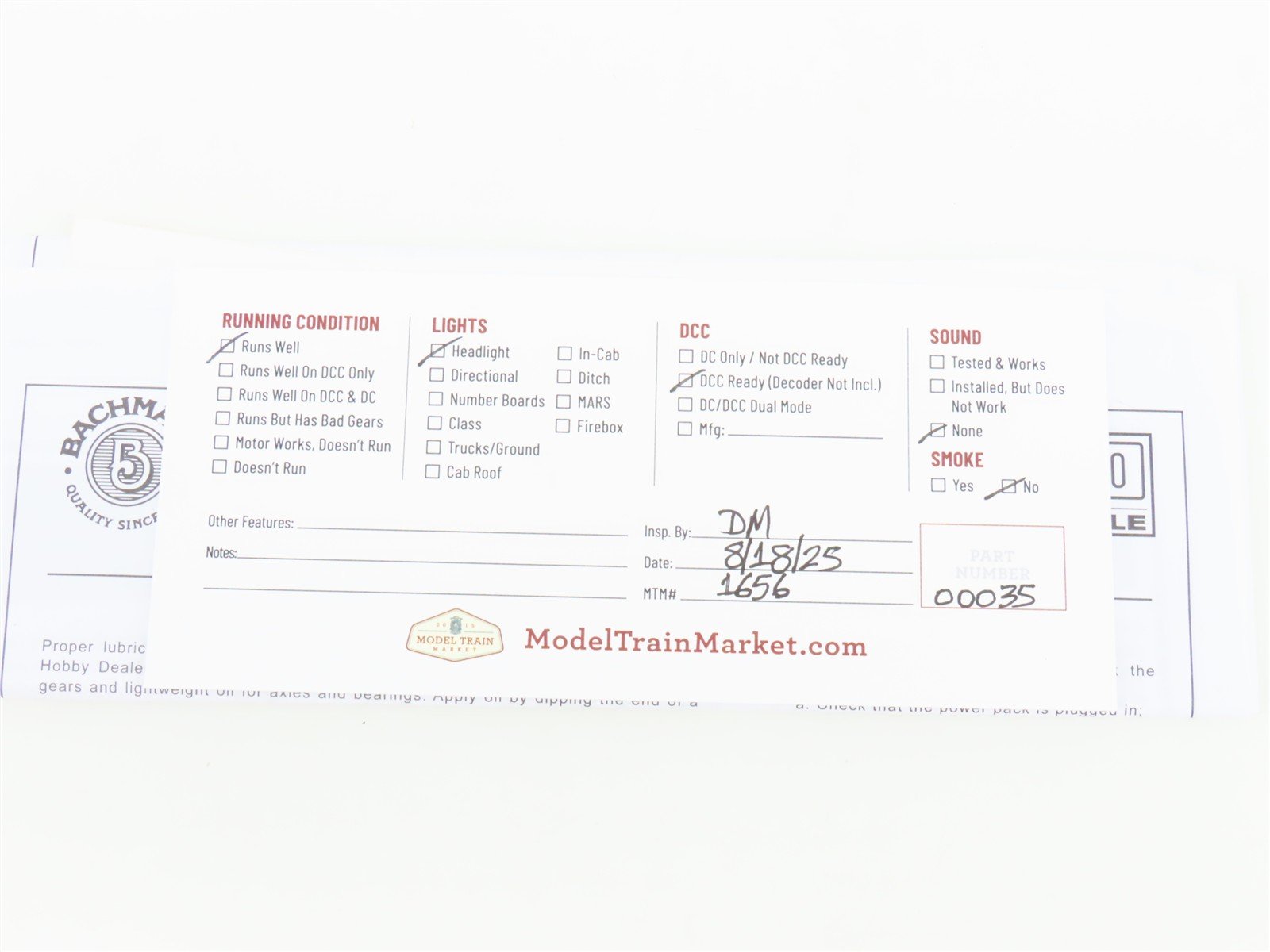 HO Scale Bachmann 63709 B&O Baltimore & Ohio EMD F7A Diesel Locomotive No#