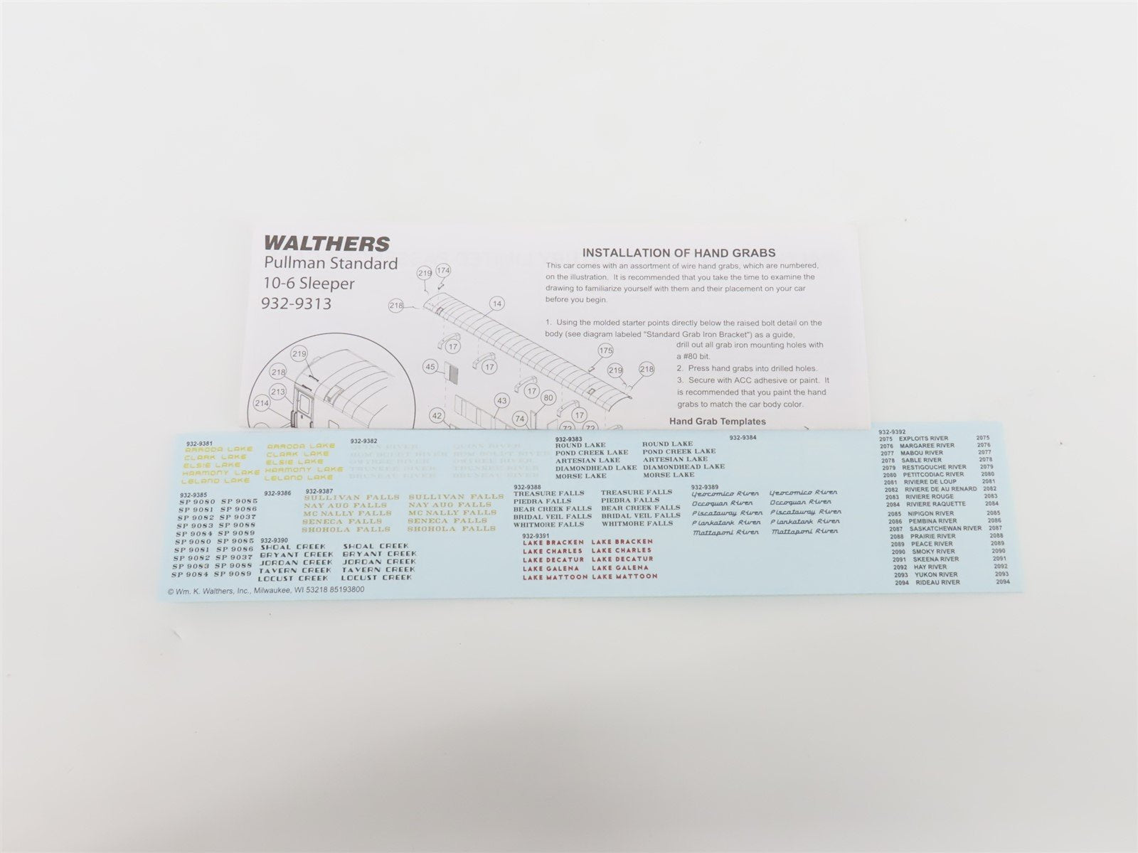 HO Scale Walthers 932-9382 ATSF Santa Fe Pullman Sleeper Passenger Car