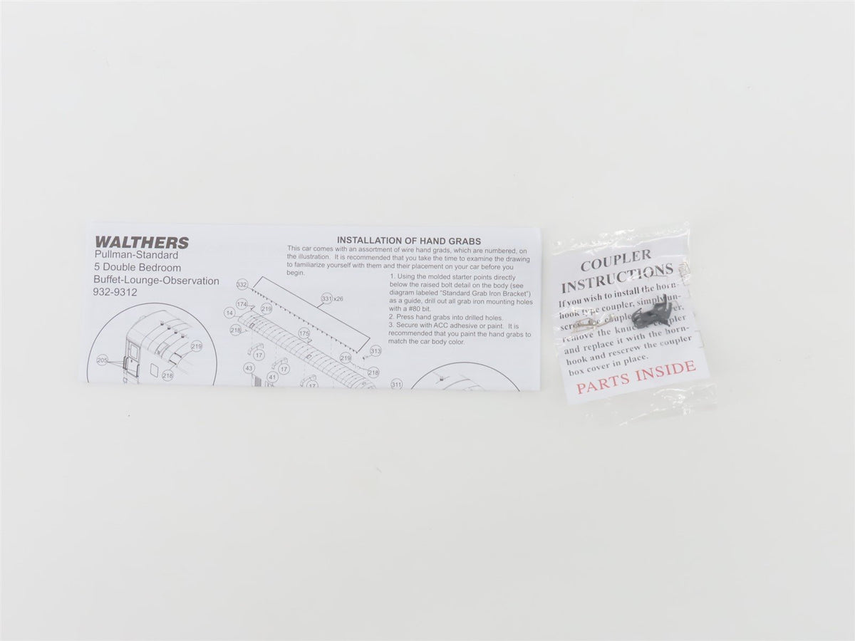 HO Scale Walthers 932-9360 Undecorated Pullman Buffet Lounge Obs Passenger Car