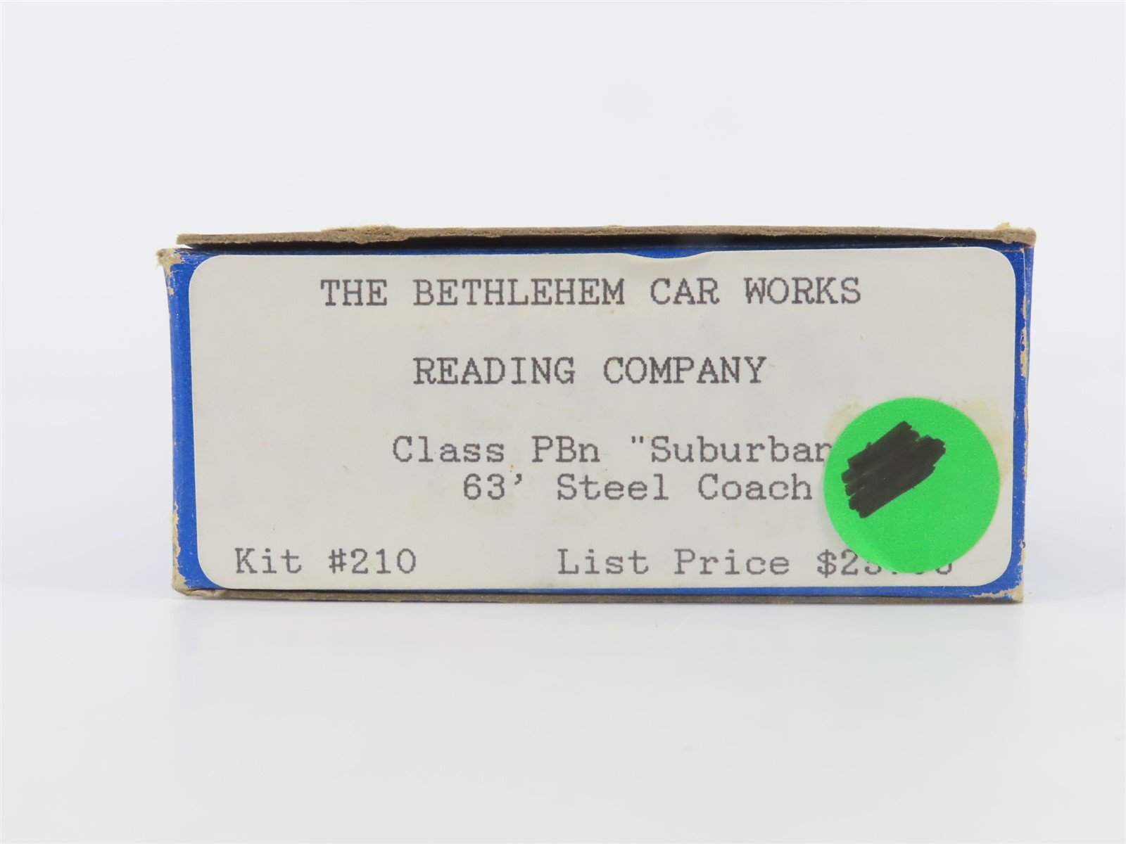 HO Scale Bethlehem Car Works, Inc. Kit #210 RDG Reading 63' Coach Passenger Car