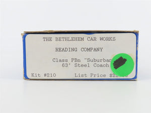 HO Scale Bethlehem Car Works, Inc. Kit #210 RDG Reading 63' Coach Passenger Car