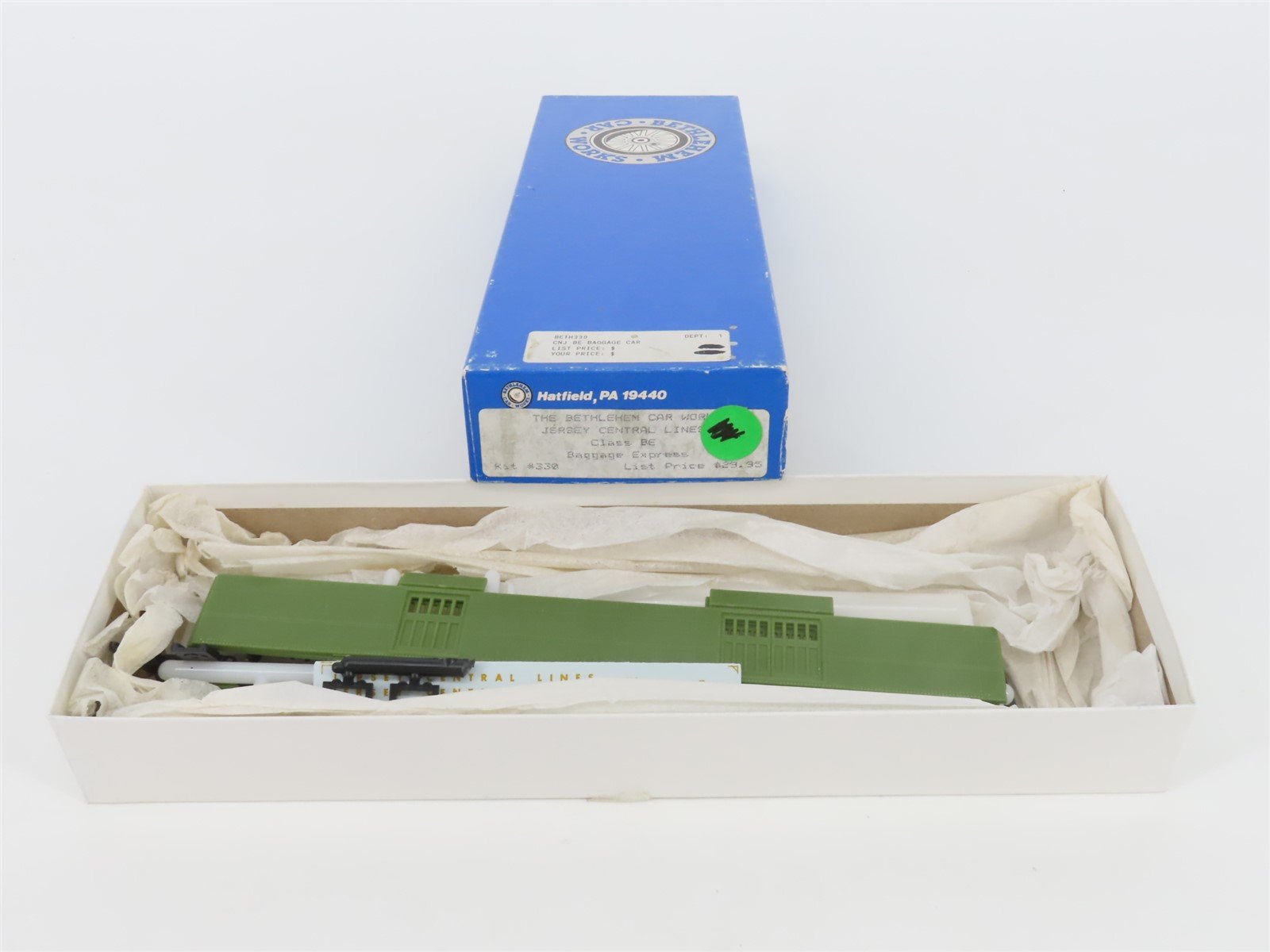 HO Scale Bethlehem Car Works, Inc. Kit #330 CNJ Jersey Central Baggage Passenger