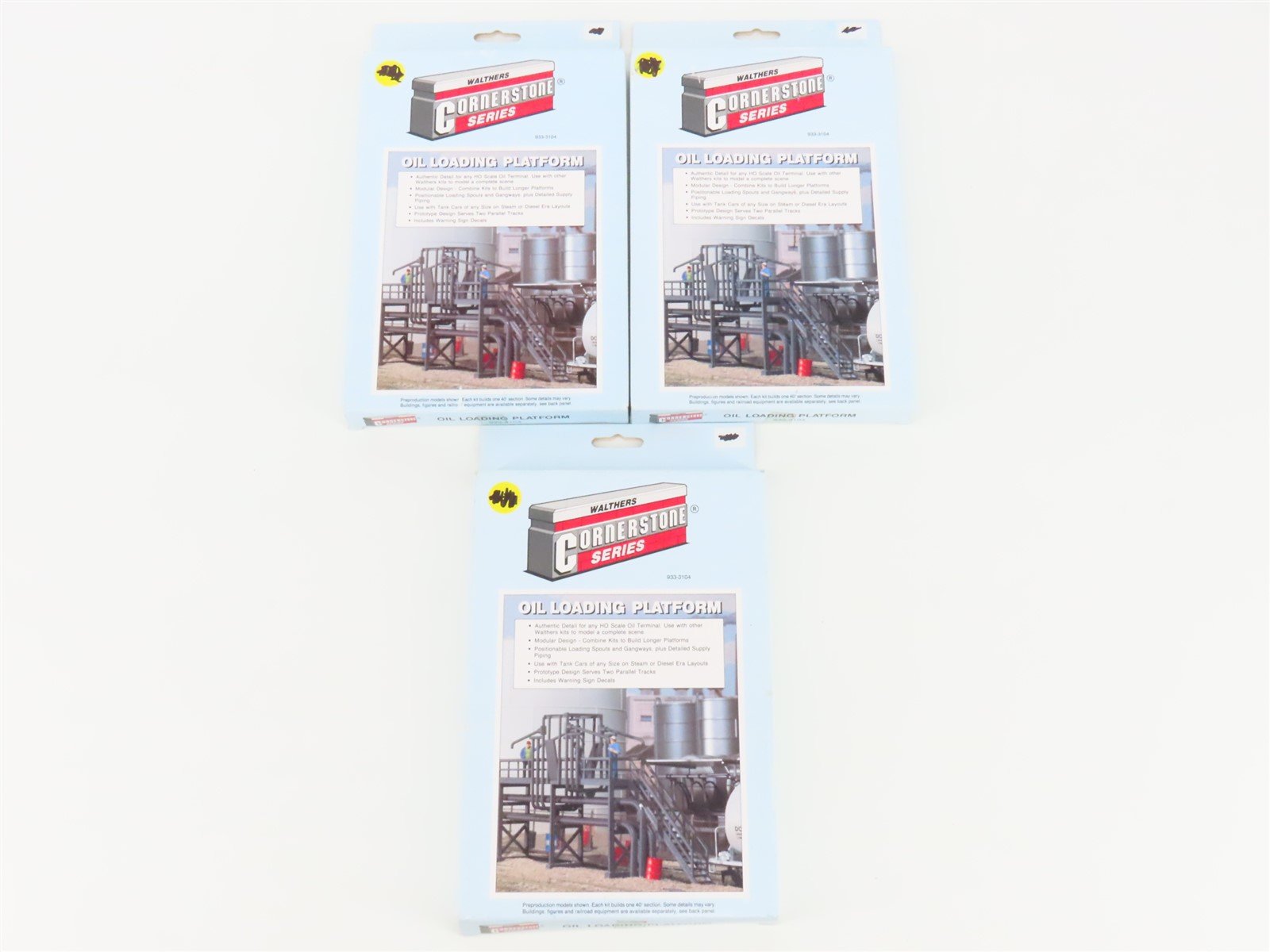 LOT of 3 HO 1/87 Scale Walthers Cornerstone Kits #933-3104 Oil Loading Platforms