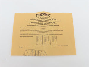 HO 1/87 Scale Vollmer Kit #2506 Large Girder Bridge