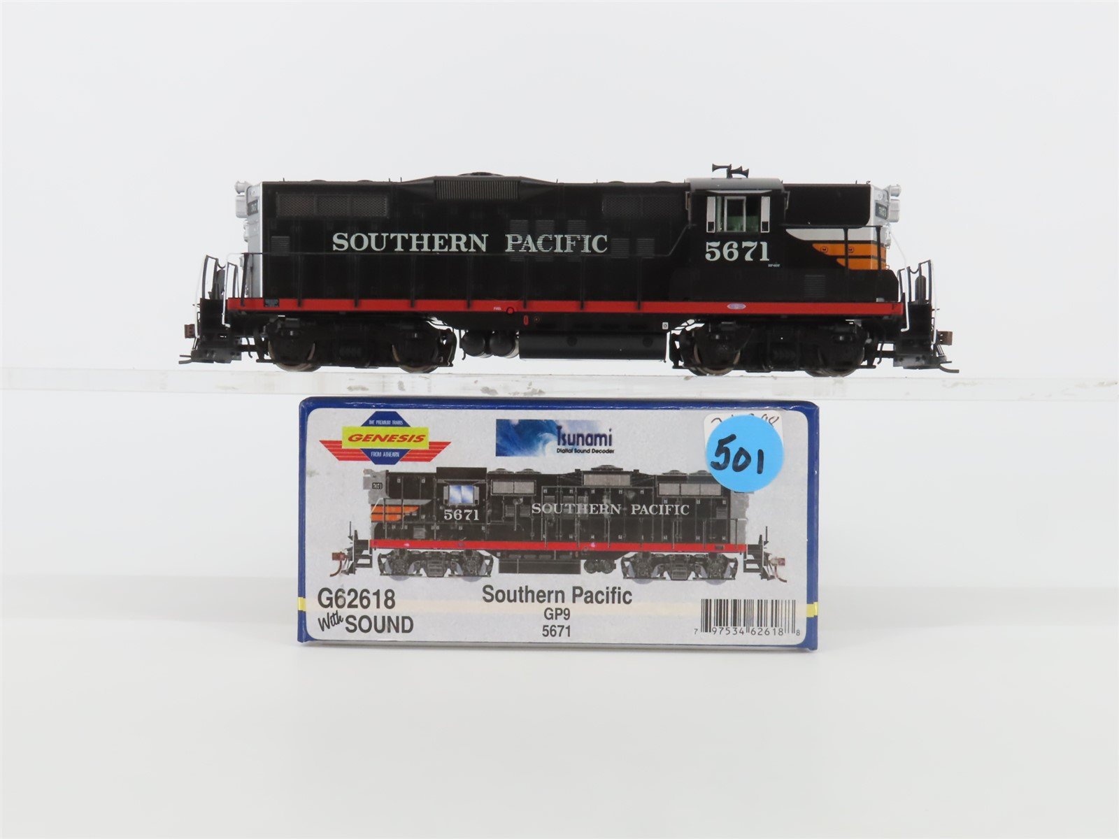 HO Athearn Genesis G62618 SP Southern Pacific GP9 Diesel #5671 w/DCC & Sound