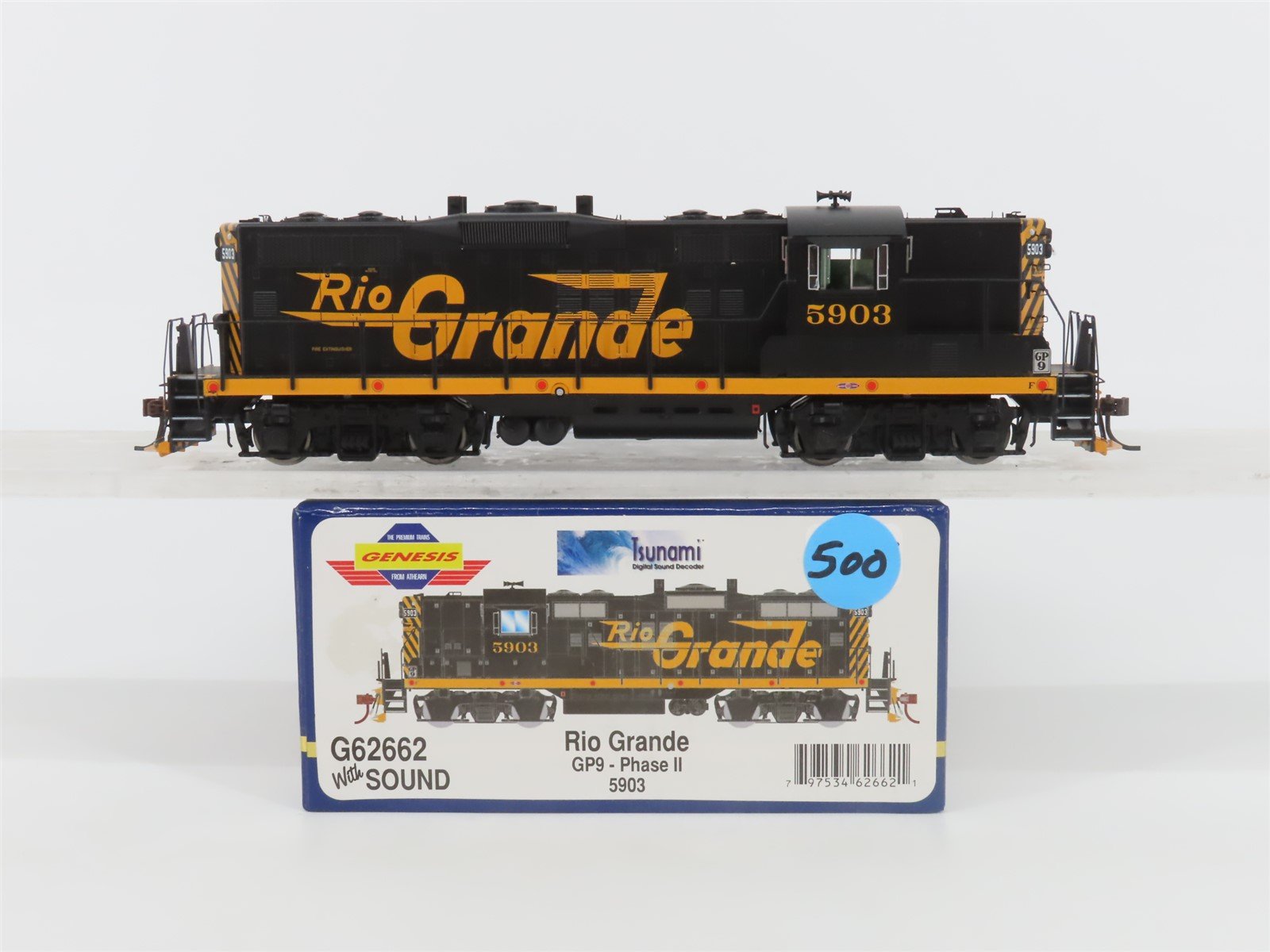 HO Athearn Genesis G62662 DRGW Rio Grande GP9 Diesel Loco #5903 wDCC & Sound