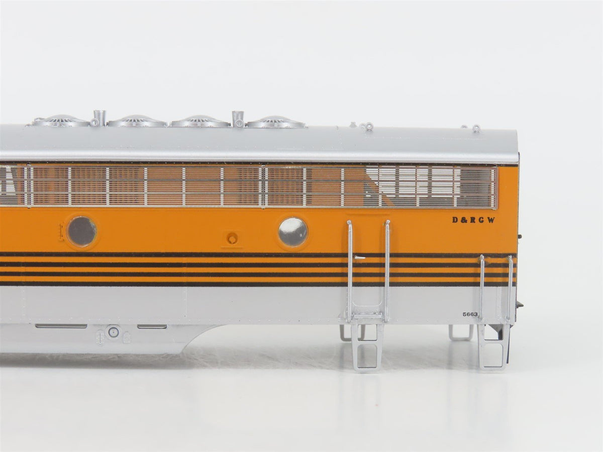 HO Scale Intermountain Regal Line 49511WD-04 DRGW Rio Grande F7B Diesel #5663