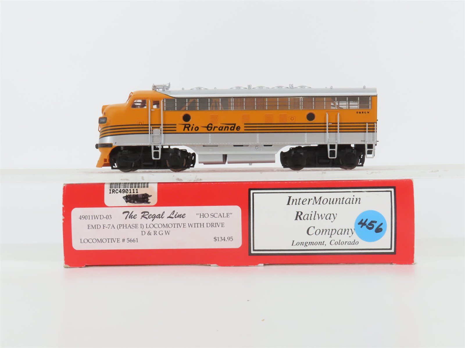 HO Scale Intermountain Regal Line 49011WD-03 DRGW Rio Grande F7A Diesel #5661