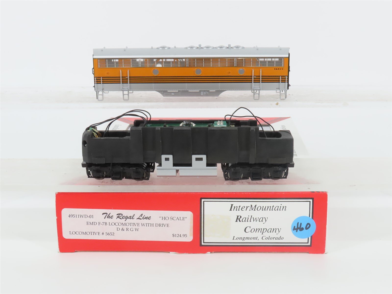 HO Scale Intermountain Regal Line 49511WD-01 DRGW Rio Grande F7B Diesel #5652
