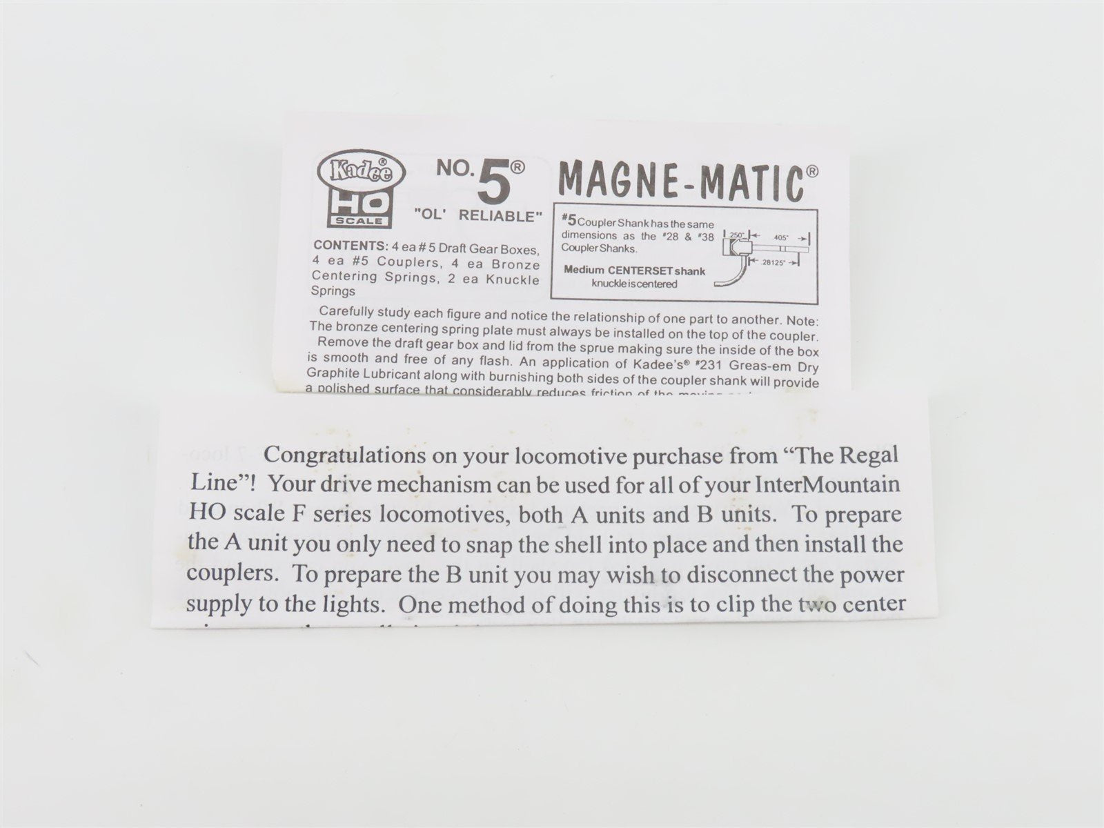 HO Scale Intermountain Regal Line 49011WD-02 DRGW Rio Grande F7A Diesel #5654