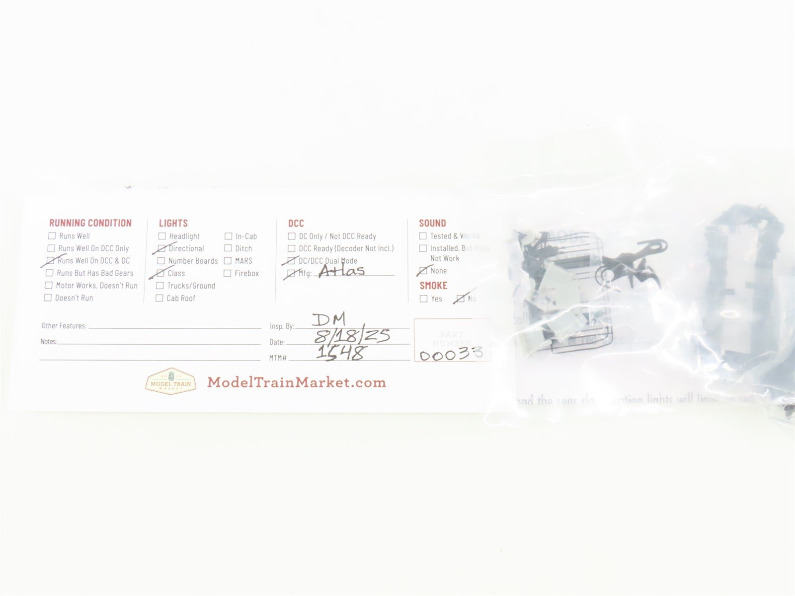 HO Scale Atlas Master 9518 Undecorated FM H15/16-44 Early Diesel w/ DCC