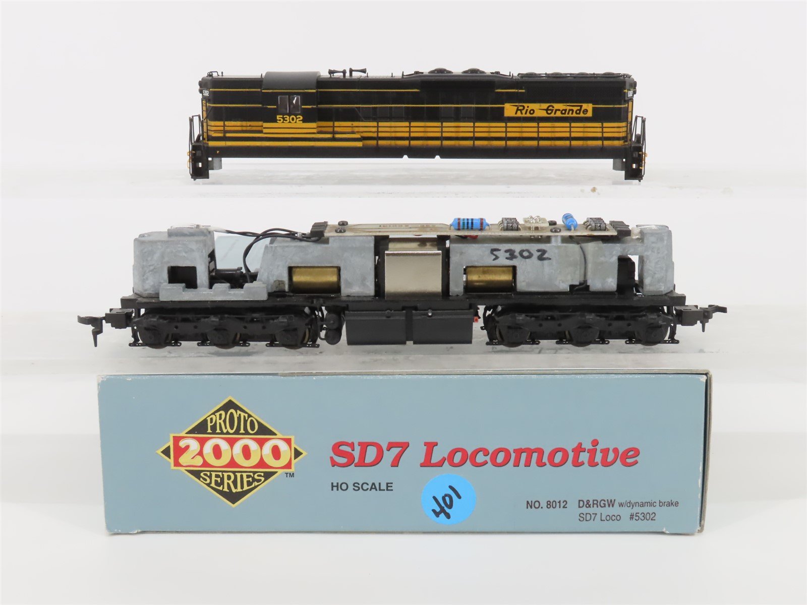HO Scale Proto 2000 8012 DRGW Rio Grande SD7 Diesel Locomotive #5302
