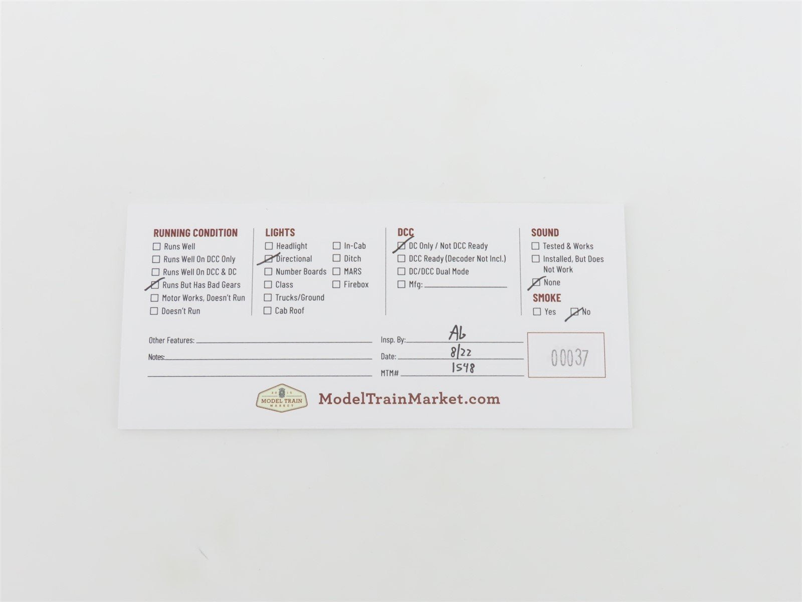 HO Scale Proto 2000 8687 CIL Monon BL2 Diesel Locomotive #36 BAD GEARS