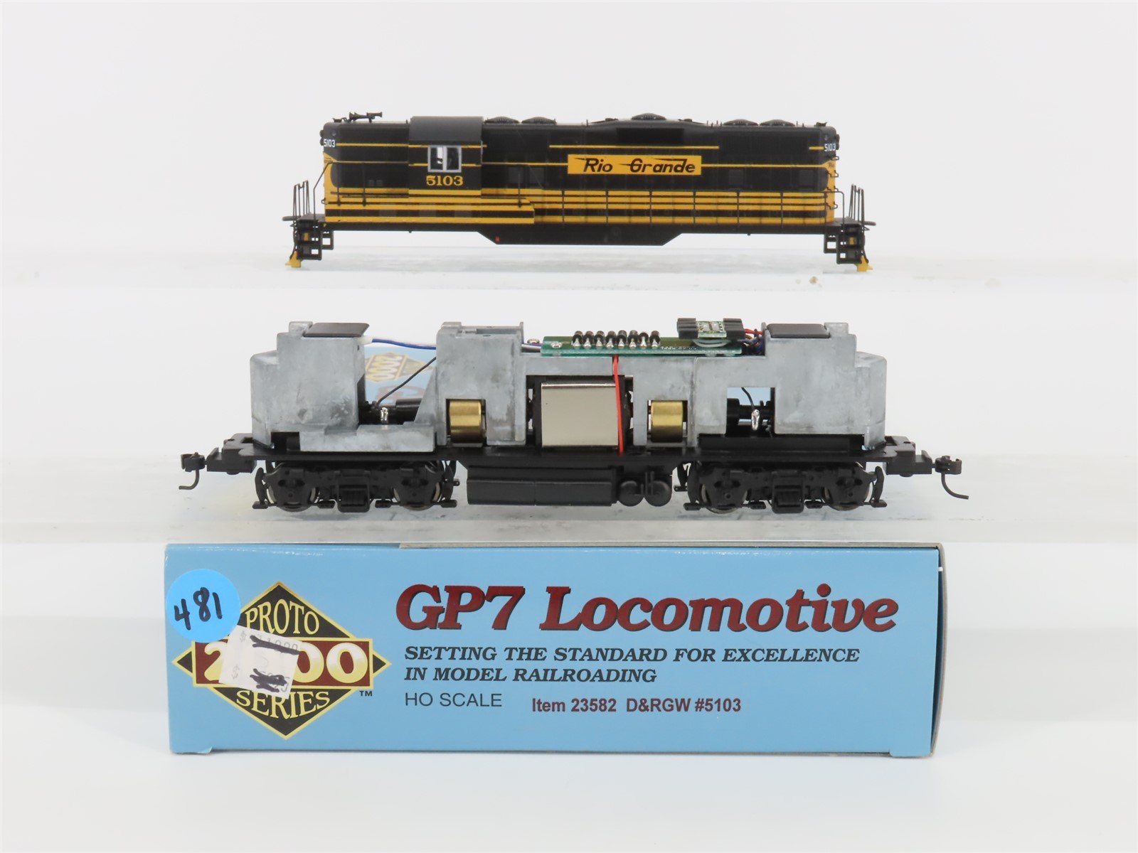 HO Scale Proto 2000 23582 DRGW Rio Grande GP7 Diesel Locomotive #5103