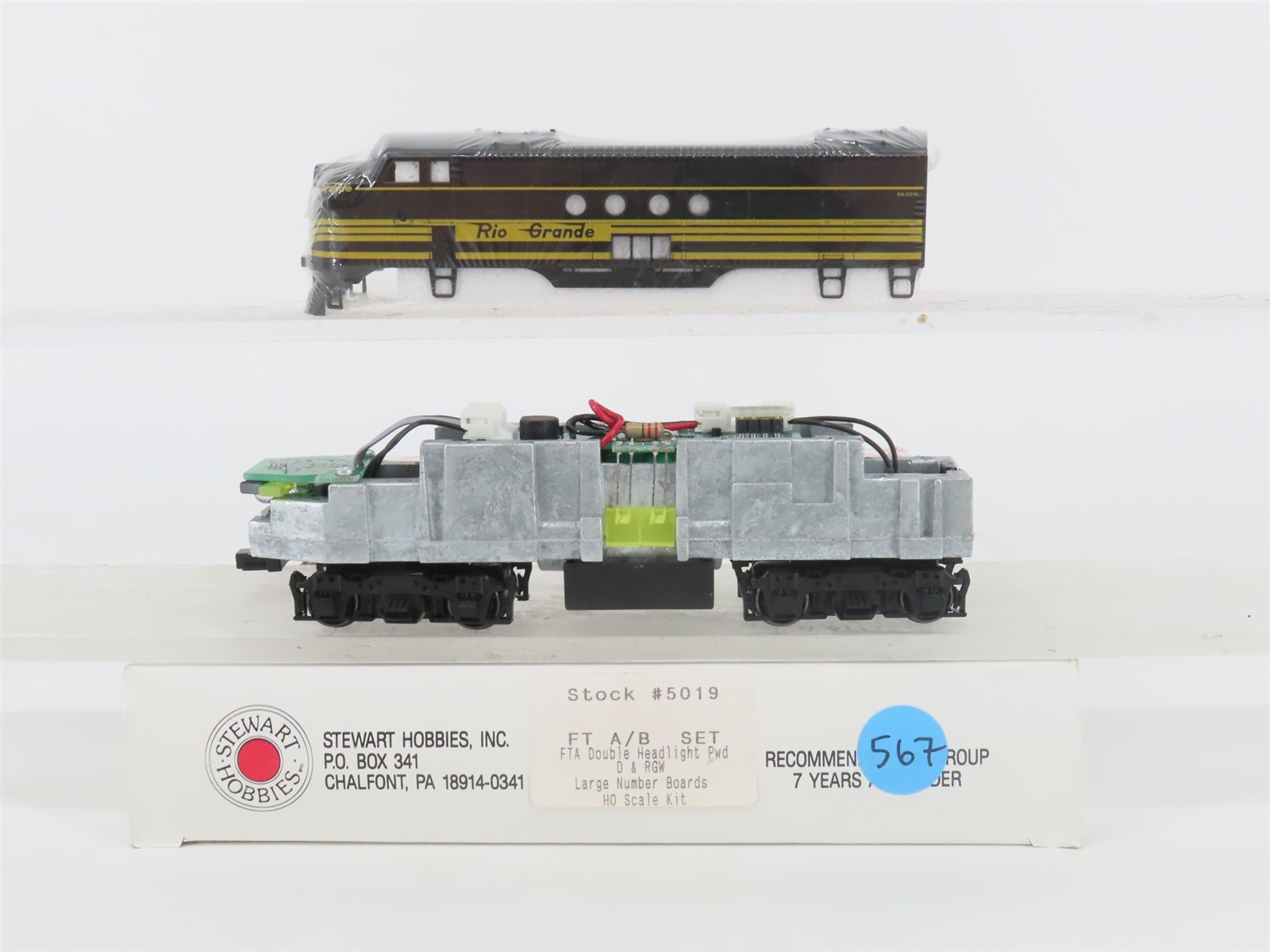 HO Scale Stewart Hobbies 5019 Rio Grande FT A Diesel Locomotive