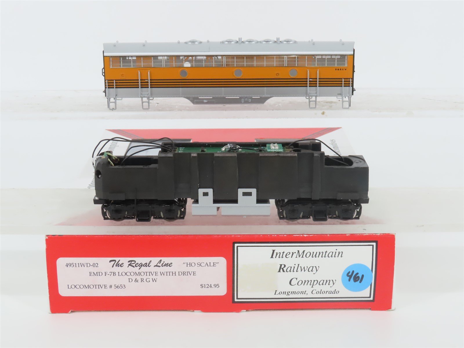 HO Scale Intermountain Regal Line 49511WD-02 DRGW Rio Grande F7B Diesel #5653
