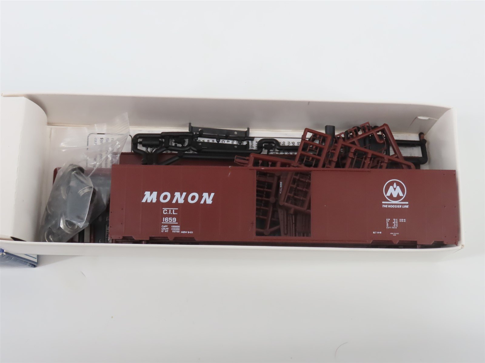 HO Scale Branchline Blueprint Series Kit #1025 CIL Monon 50' Box Car #1659