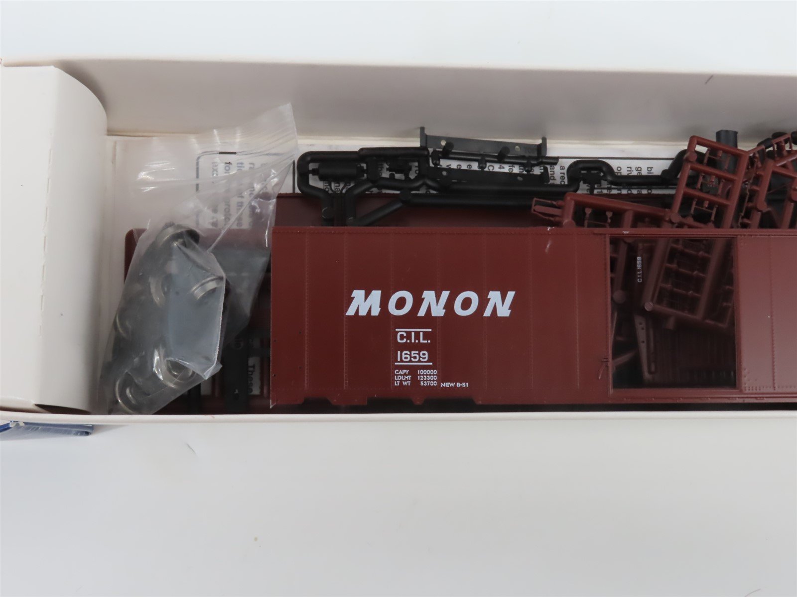 HO Scale Branchline Blueprint Series Kit #1025 CIL Monon 50' Box Car #1659