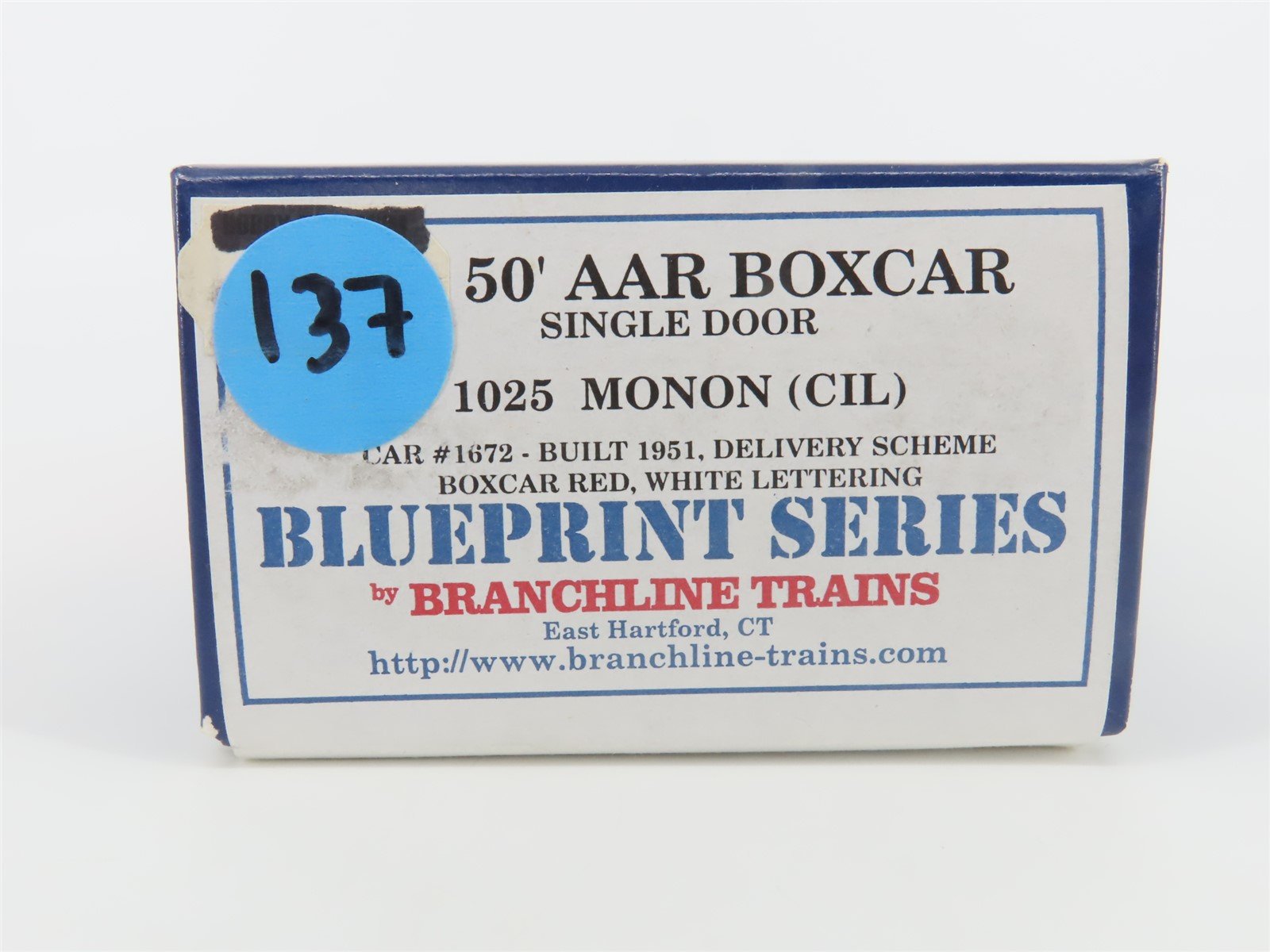 HO Scale Branchline Blueprint Series Kit #1025 CIL Monon 50' Box Car #1672