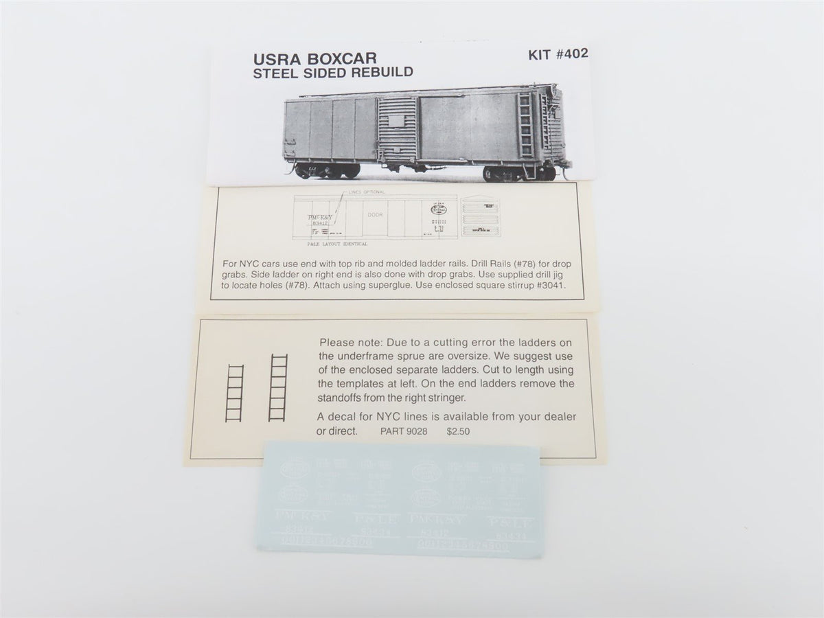 HO Scale Tichy Train Group Kit #4028D PMcK&amp;Y/P&amp;LE Steel Side Single Door Box Car