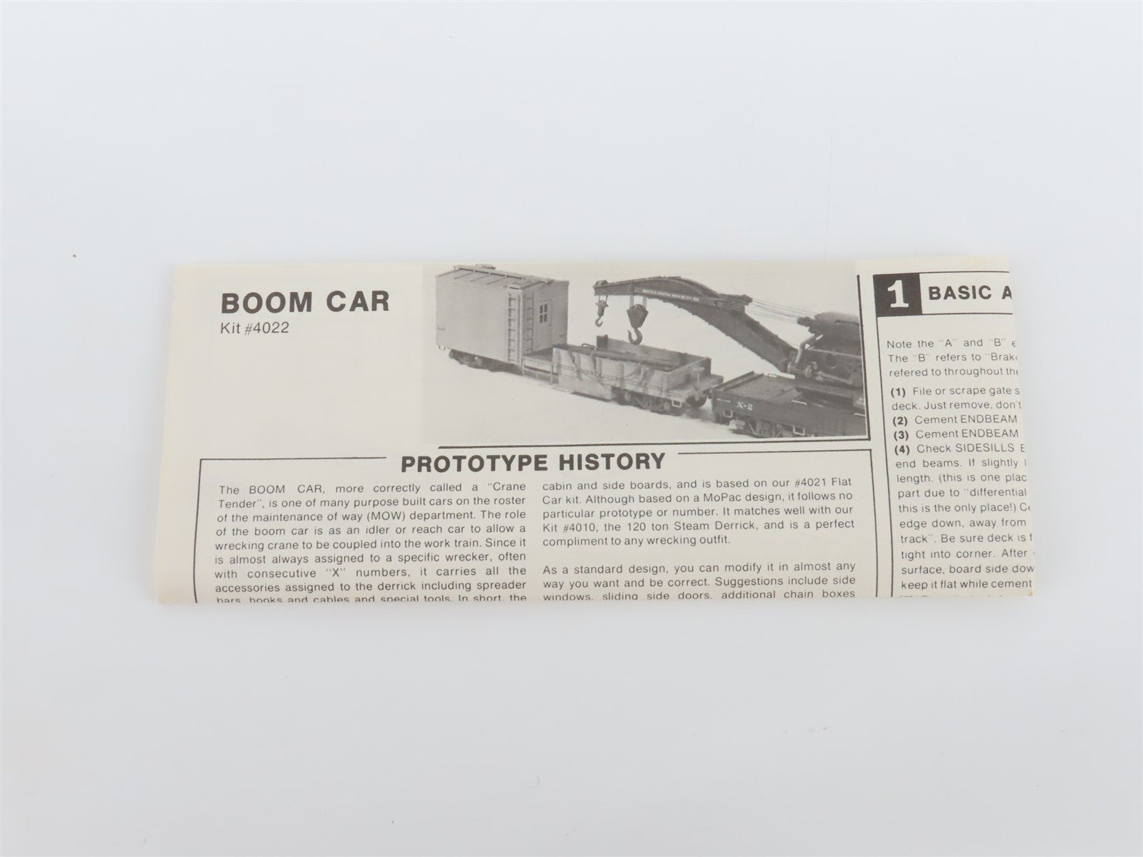 HO Scale The Gould Company Kit #4022 Undecorated Wrecking Outfit Boom Car