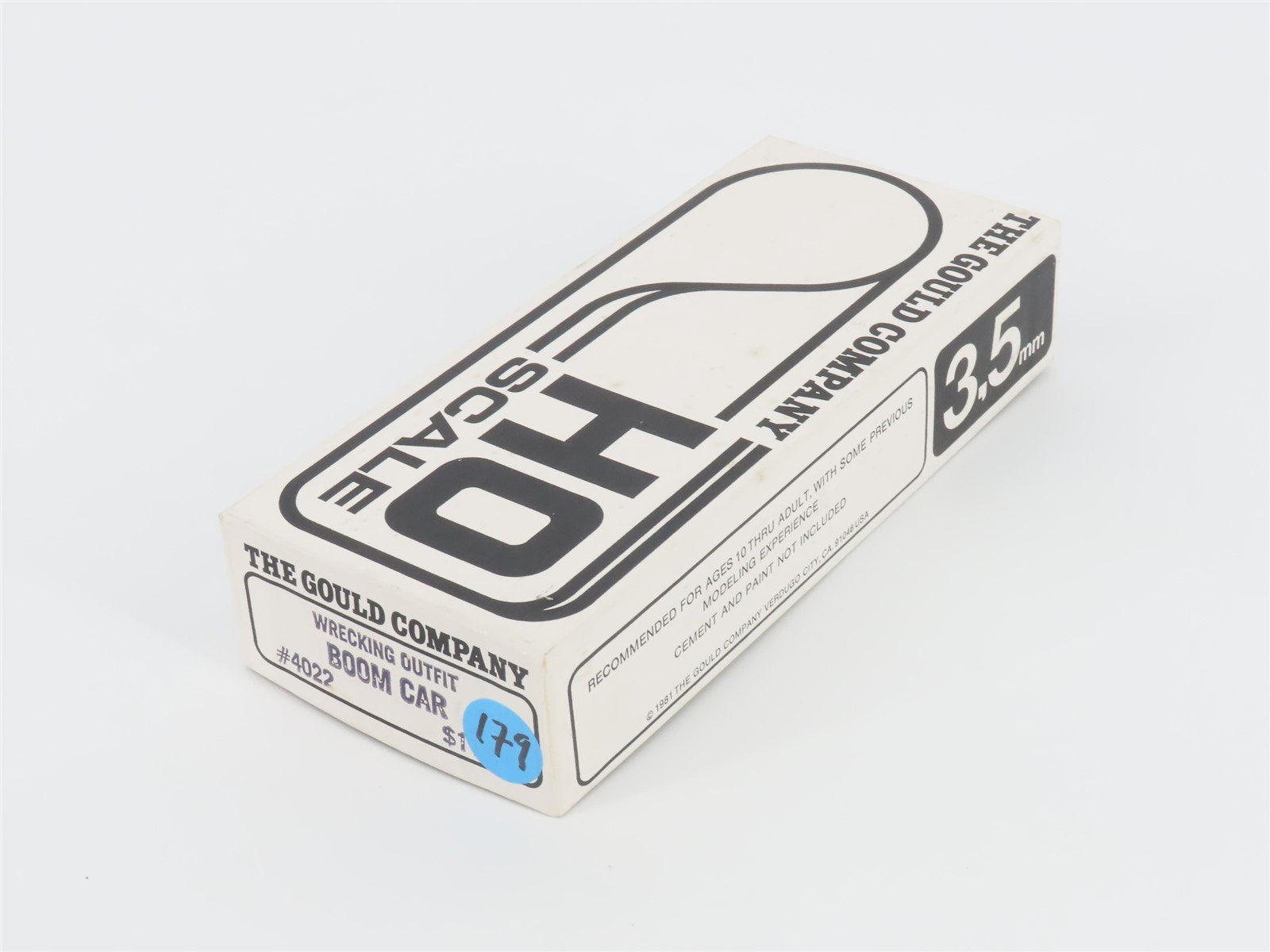 HO Scale The Gould Company Kit #4022 Undecorated Wrecking Outfit Boom Car