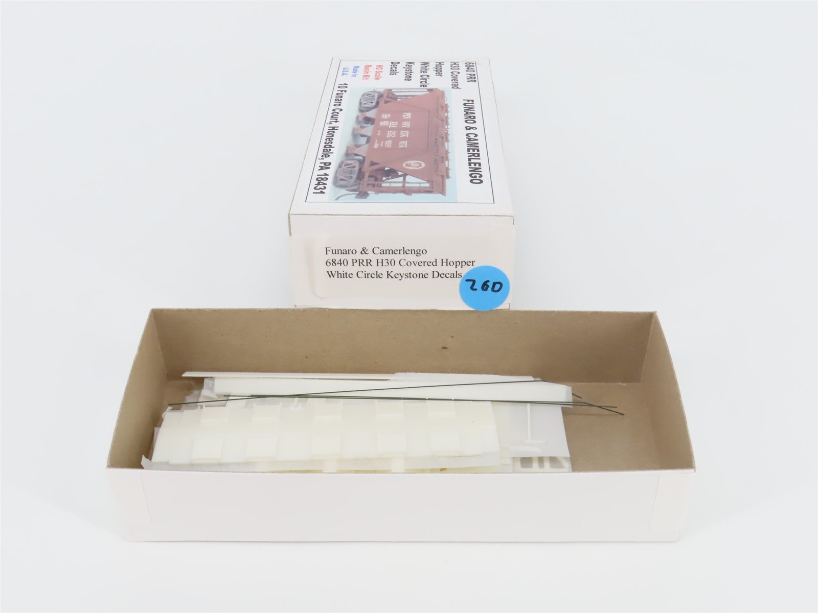 HO Scale Funaro & Camerlengo Kit #6840 PRR Pennsylvania Railroad 3-Bay Hopper