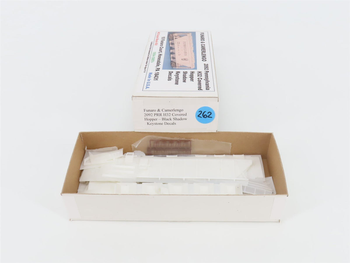 HO Scale Funaro &amp; Camerlengo Kit #2092 PRR Pennsylvania 5-Bay Hopper