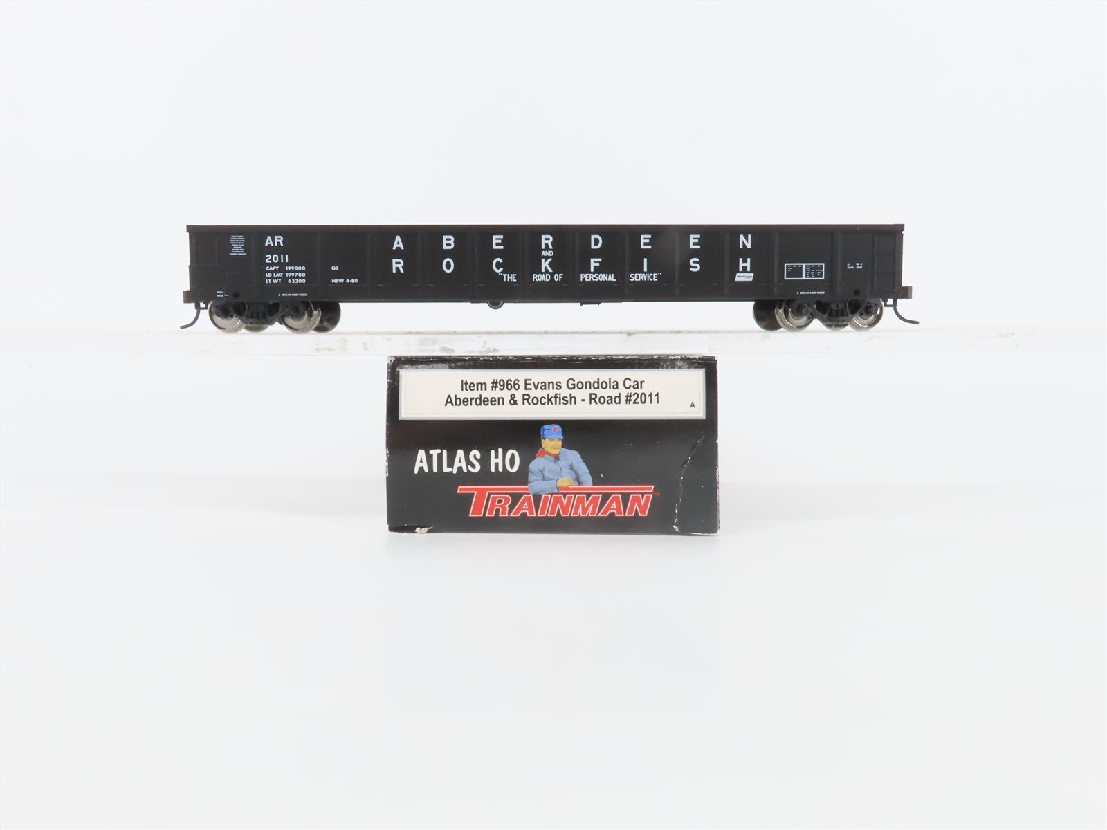 HO Scale Atlas Trainman #966 AR Aberdeen & Rockfish Gondola #2011