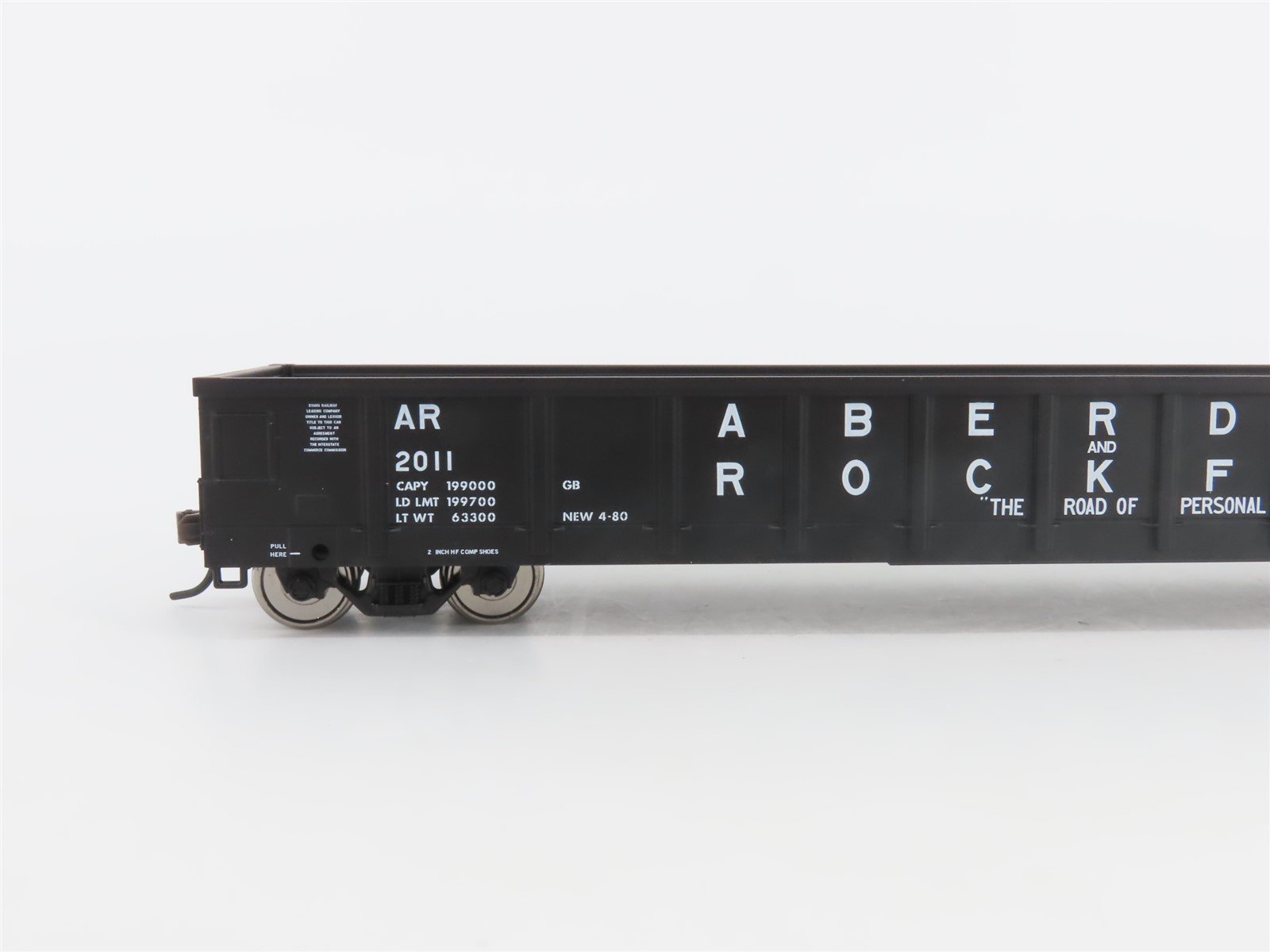HO Scale Atlas Trainman #966 AR Aberdeen & Rockfish Gondola #2011