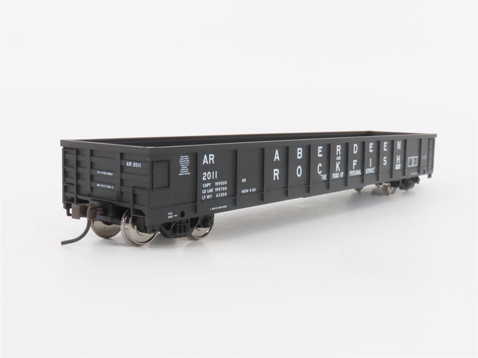 HO Scale Atlas Trainman #966 AR Aberdeen & Rockfish Gondola #2011