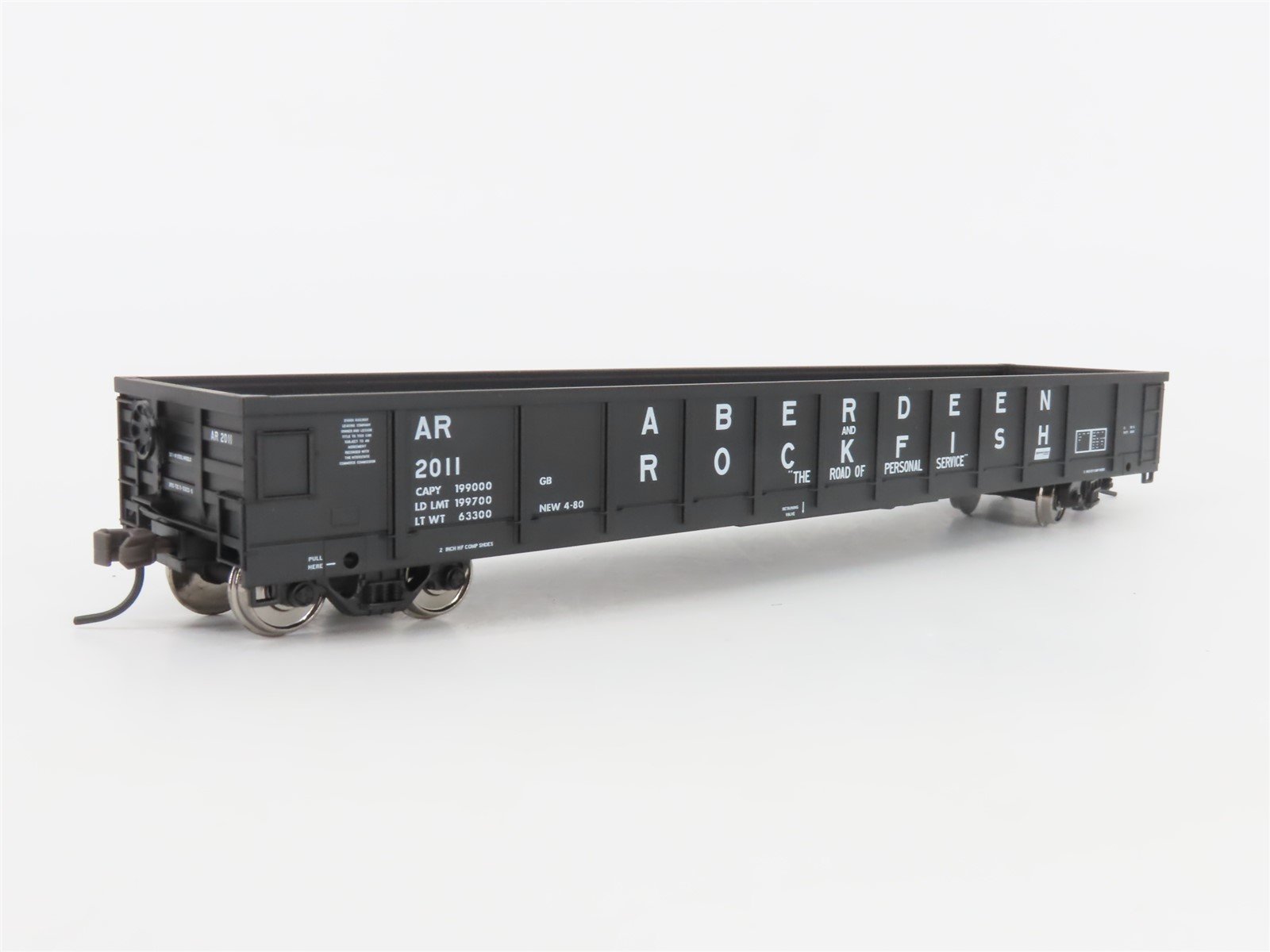 HO Scale Atlas Trainman #966 AR Aberdeen & Rockfish Gondola #2011