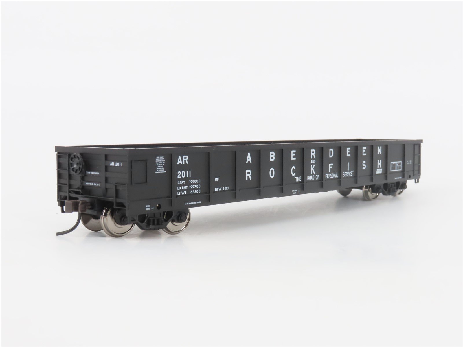 HO Scale Atlas Trainman #966 AR Aberdeen & Rockfish Gondola #2011