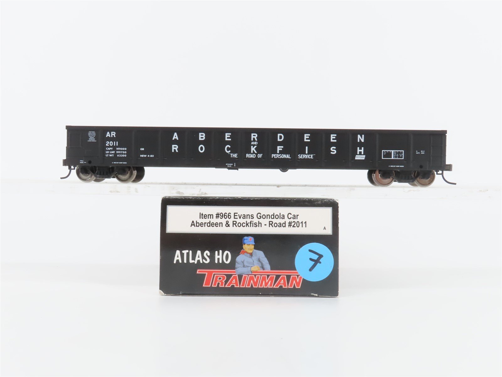 HO Scale Atlas Trainman #966 AR Aberdeen & Rockfish Gondola #2011