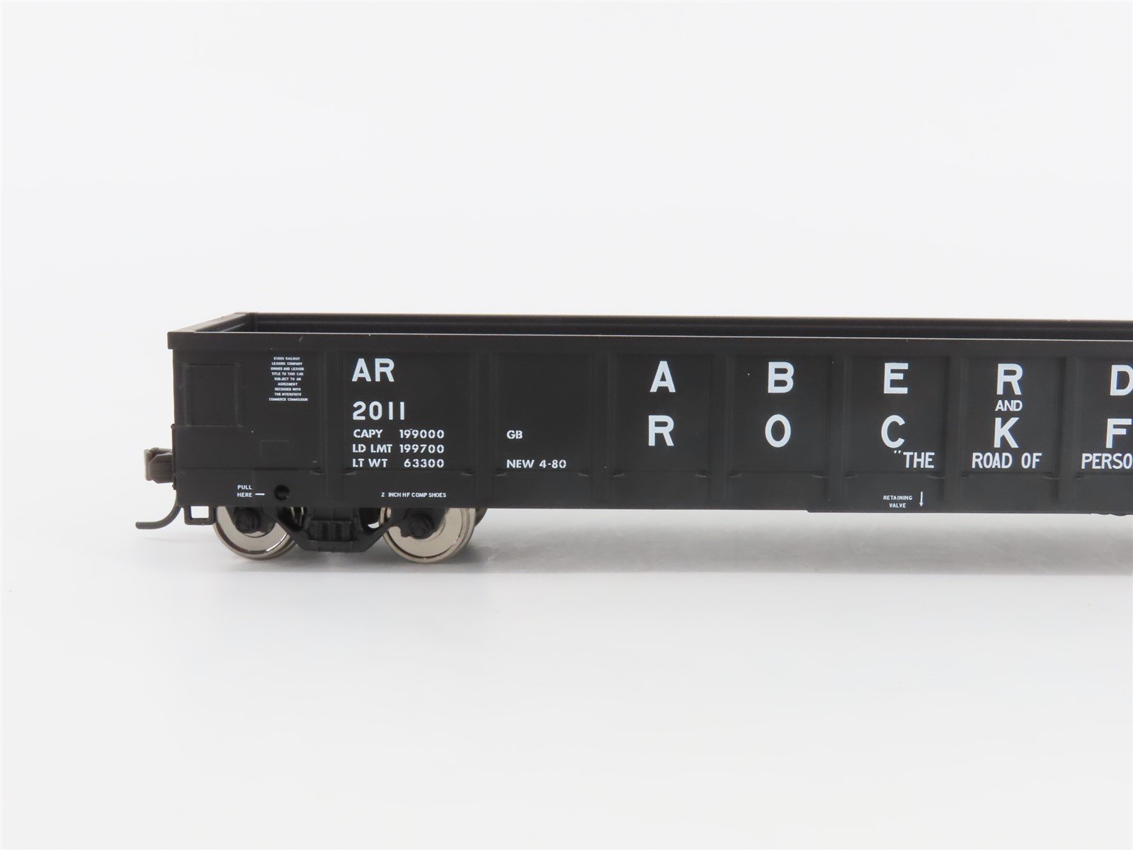 HO Scale Atlas Trainman #966 AR Aberdeen & Rockfish Gondola #2011