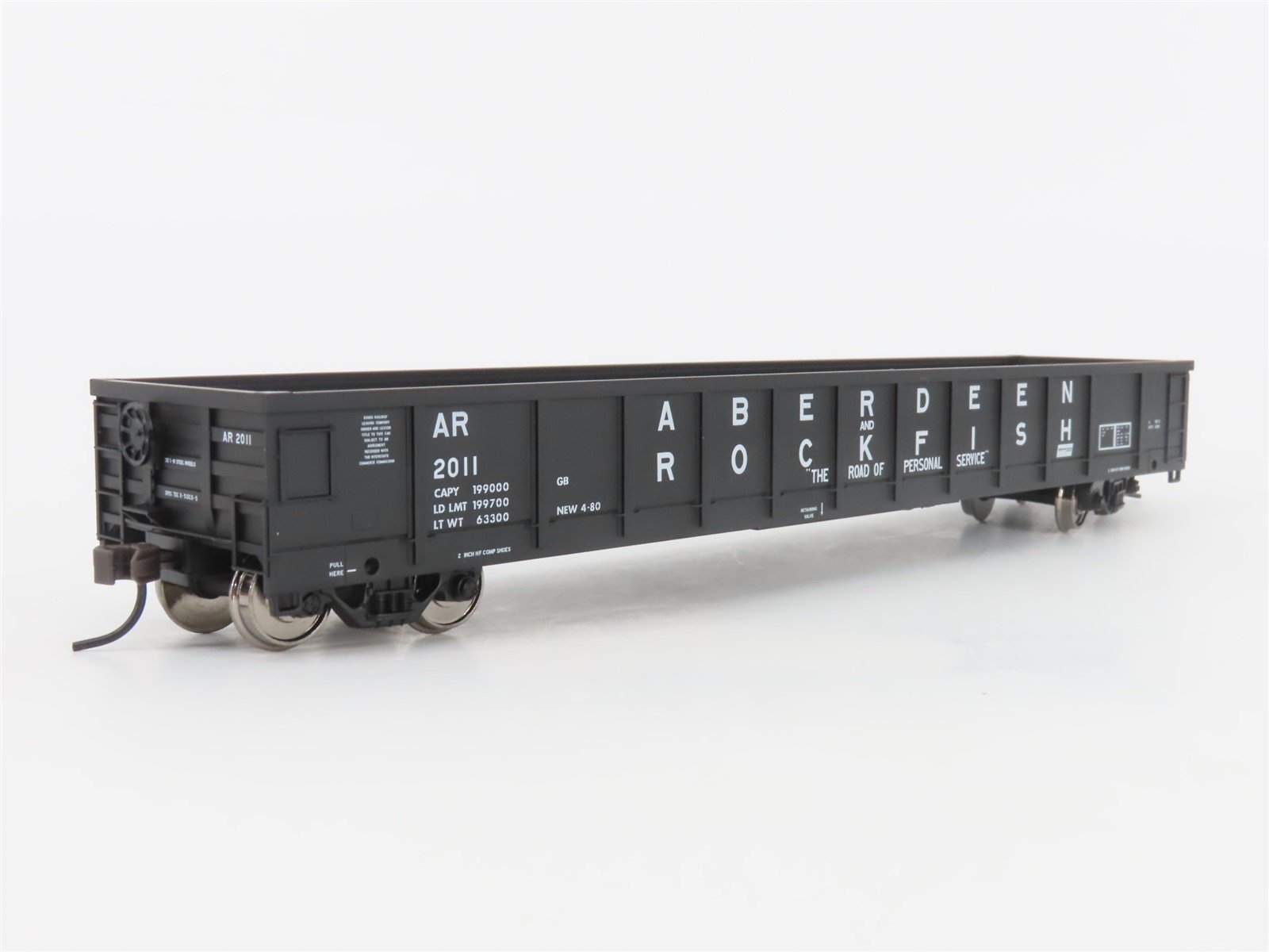 HO Scale Atlas Trainman #966 AR Aberdeen & Rockfish Gondola #2011