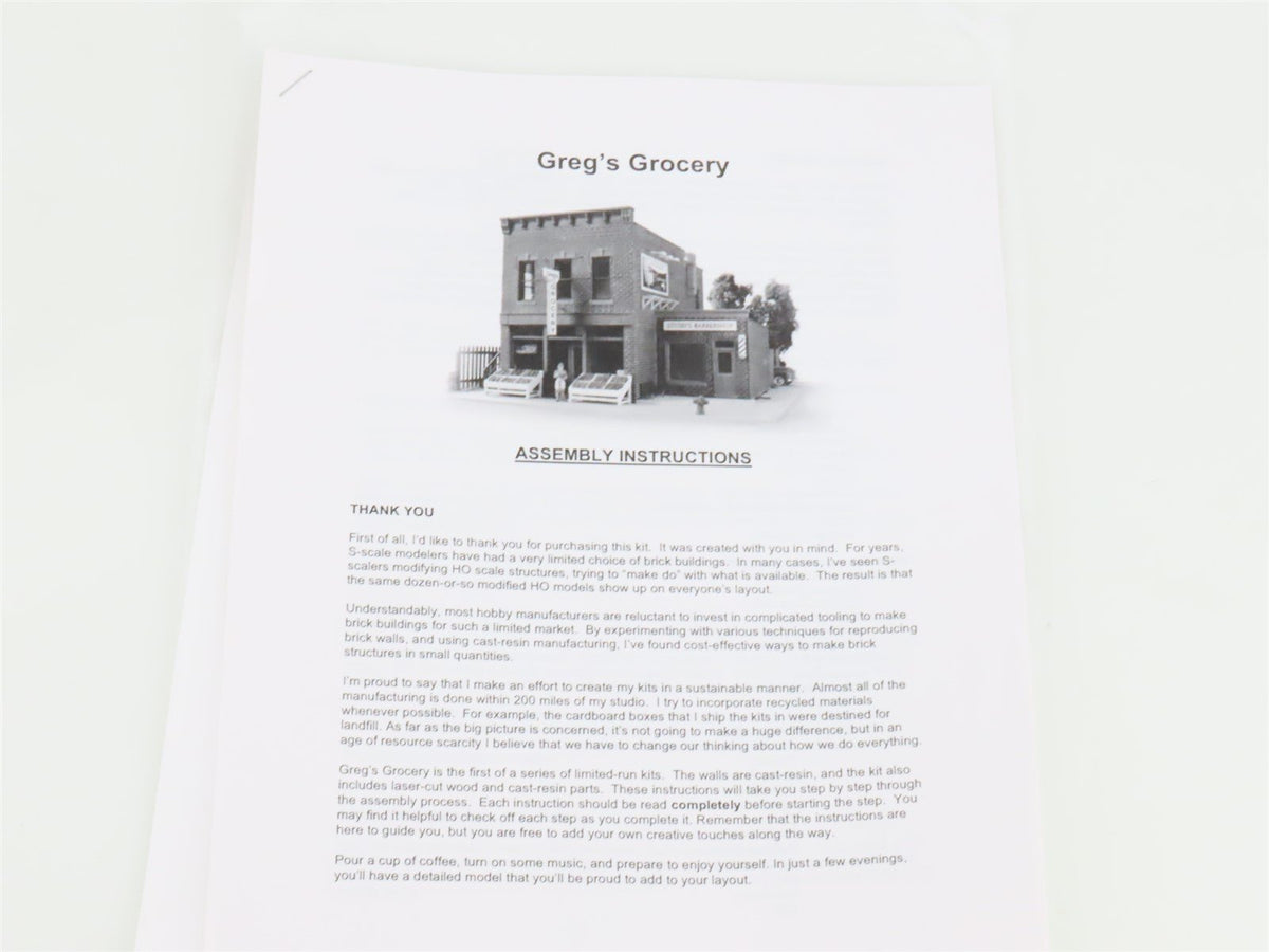 S 1/64 Scale Grand River Models Kit #1 Greg&#39;s Grocery