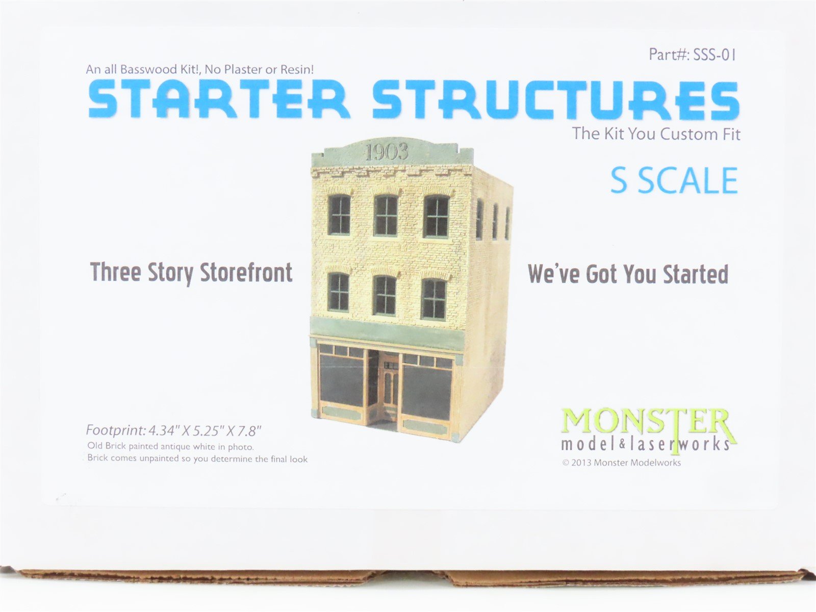 S 1/64 Scale Monster Model & Laser Works Kit #SSS-01 Three Story Storefront