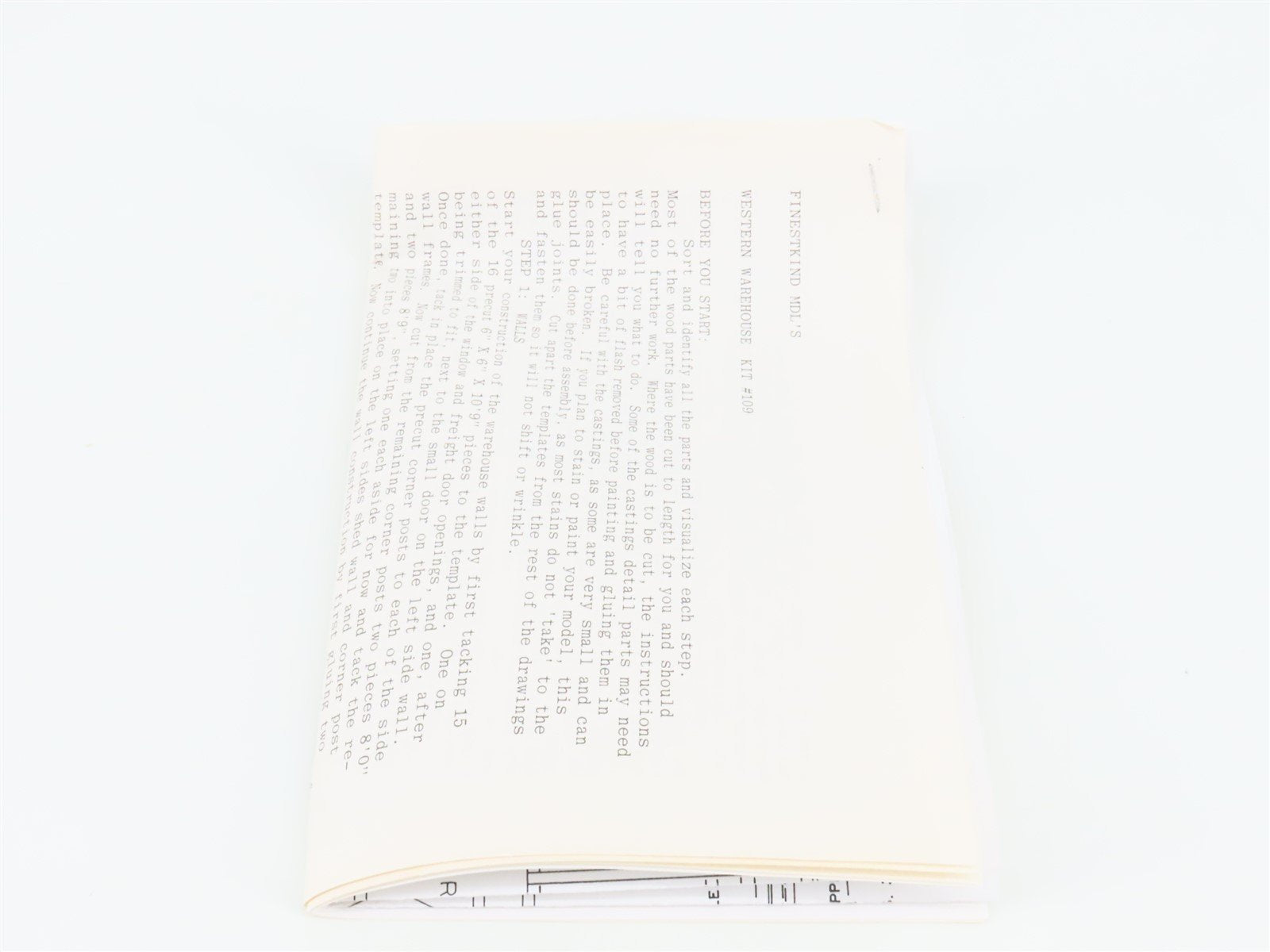 S 1/64 Scale FinestKind Mdl's FKM Kit #109 Western Warehouse