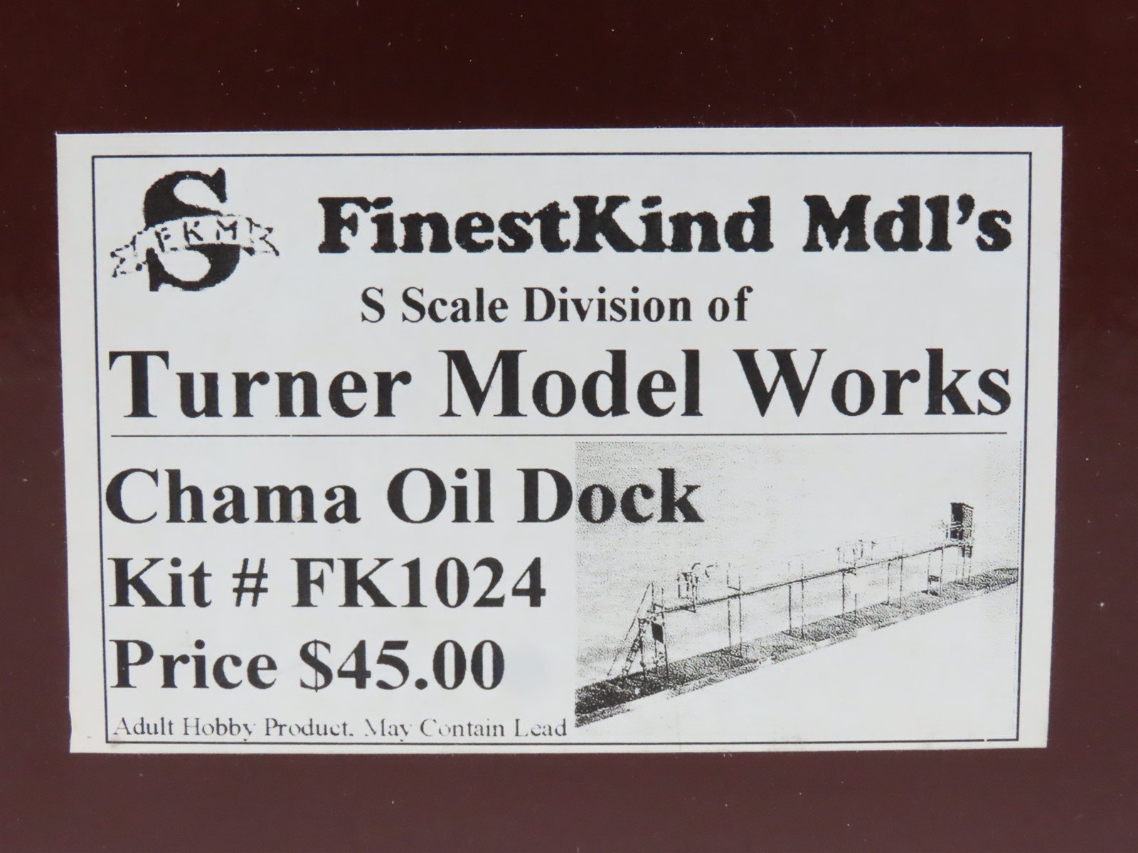 S 1/64 Scale FinestKind Mdl's FKM Turner Model Works Kit #FK1024 Chama Oil Dock