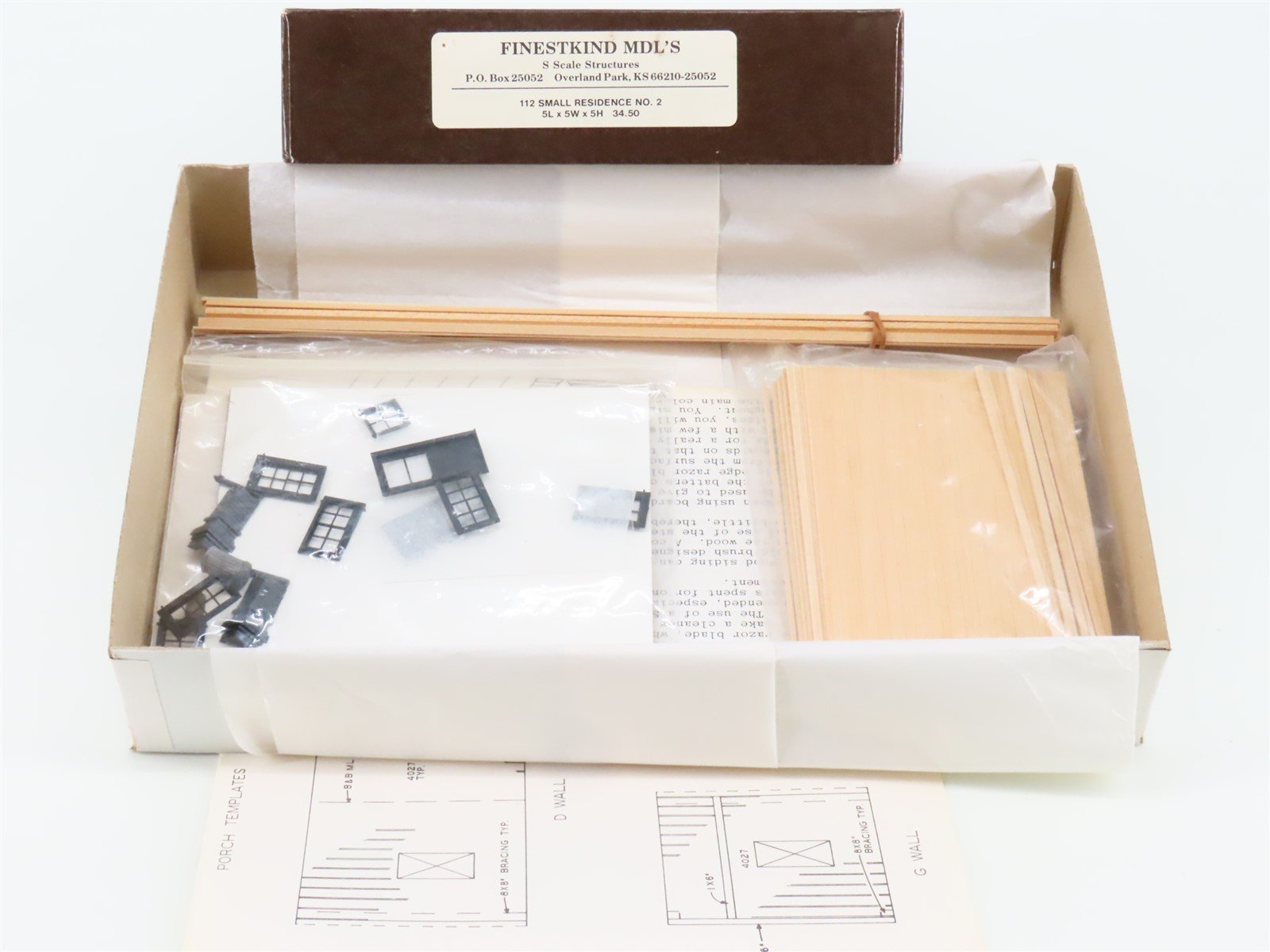 S 1/64 Scale FinestKind Mdl's FKM Kit #112 Small Residence No. 2