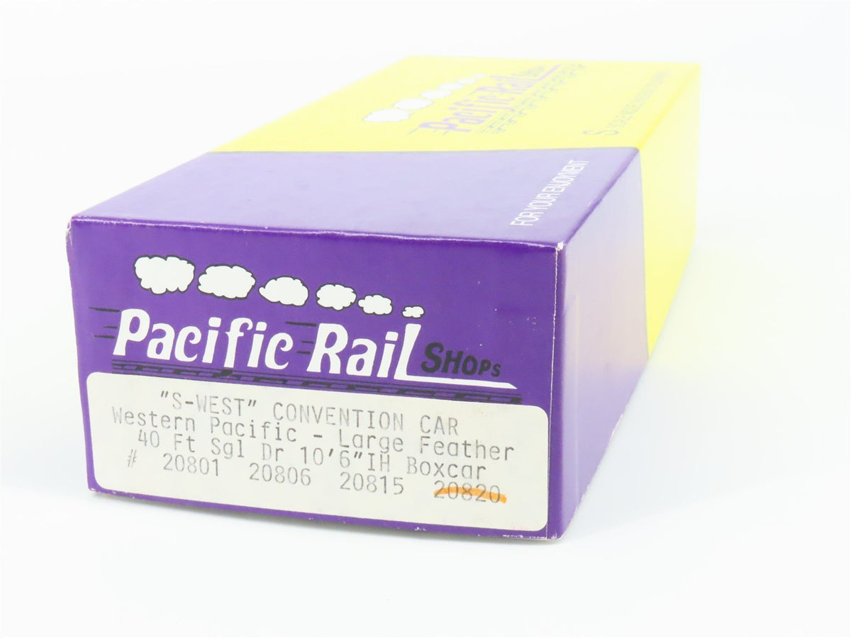 S Scale Pacific Rail Shops Kit &quot;S-West&quot; Convention Car WP Feather Box Car #20820