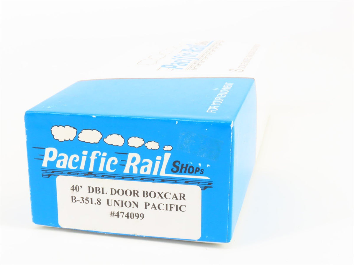 S Scale Pacific Rail Shops Kit B-351.8 UP &quot;Streamliners&quot; 40&#39; Box Car #474099